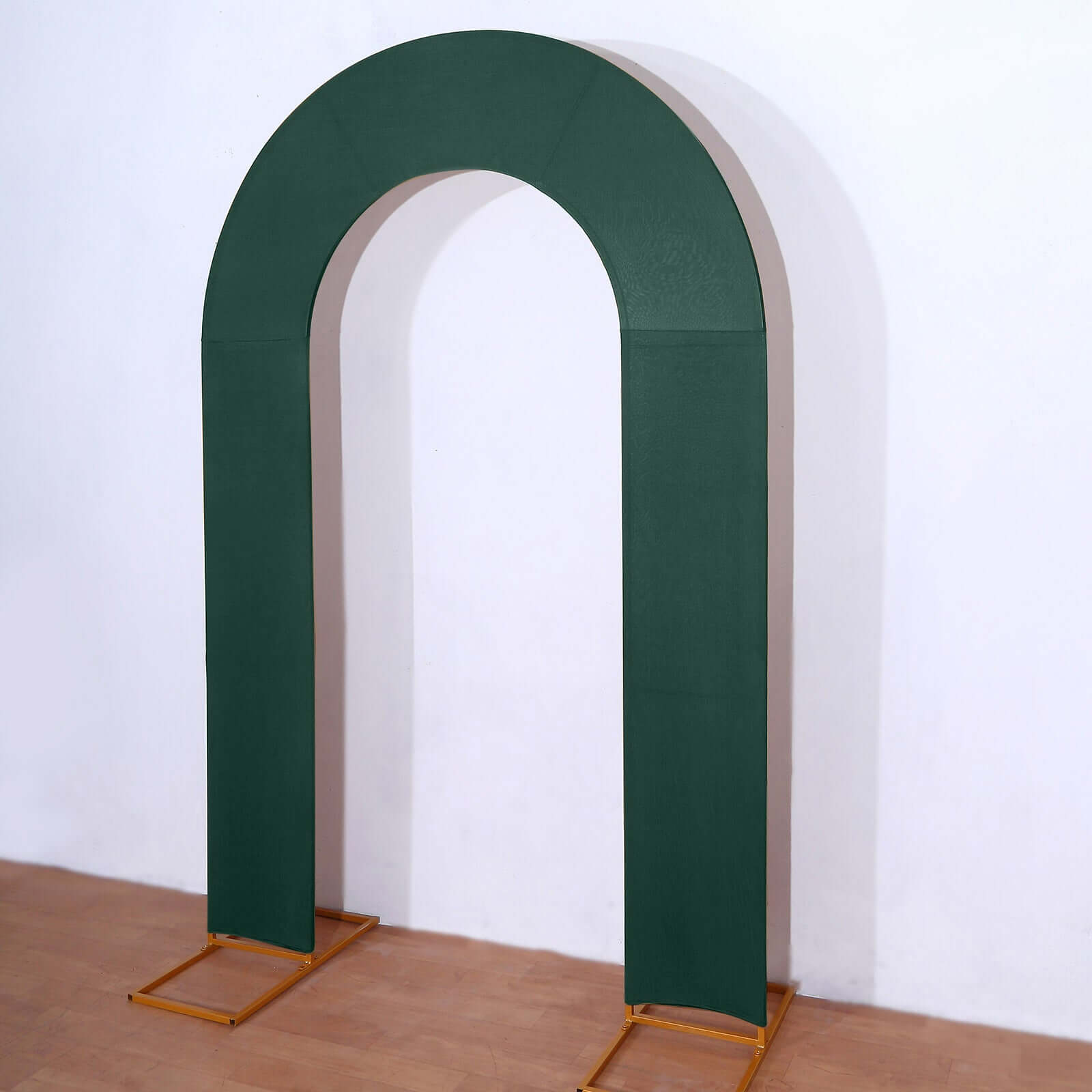 8ft Double-Sided U-Shaped Hunter Emerald Green Spandex Fitted Wedding Arch Cover
