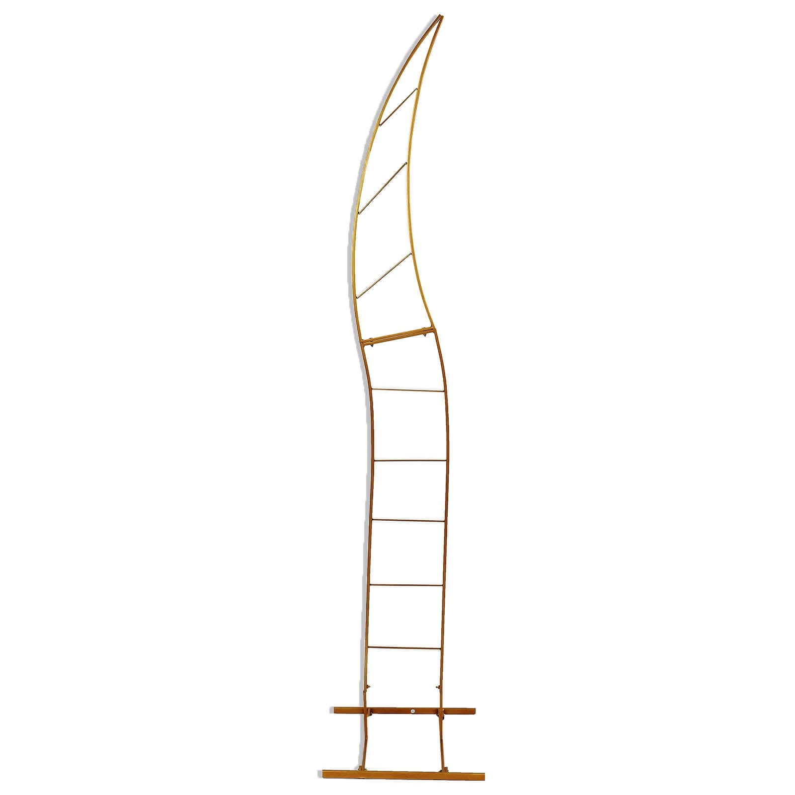 8ft Collapsible Gold Metal Curved Balloon Arch Stand for Weddings - Ideal Photo Backdrop