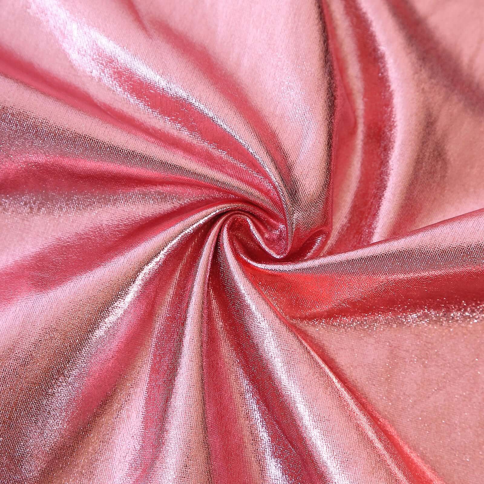 Hot Deal! Set of 5 Rose Gold Metallic Spandex Stretchable Pedestal Stand Covers - 130 GSM