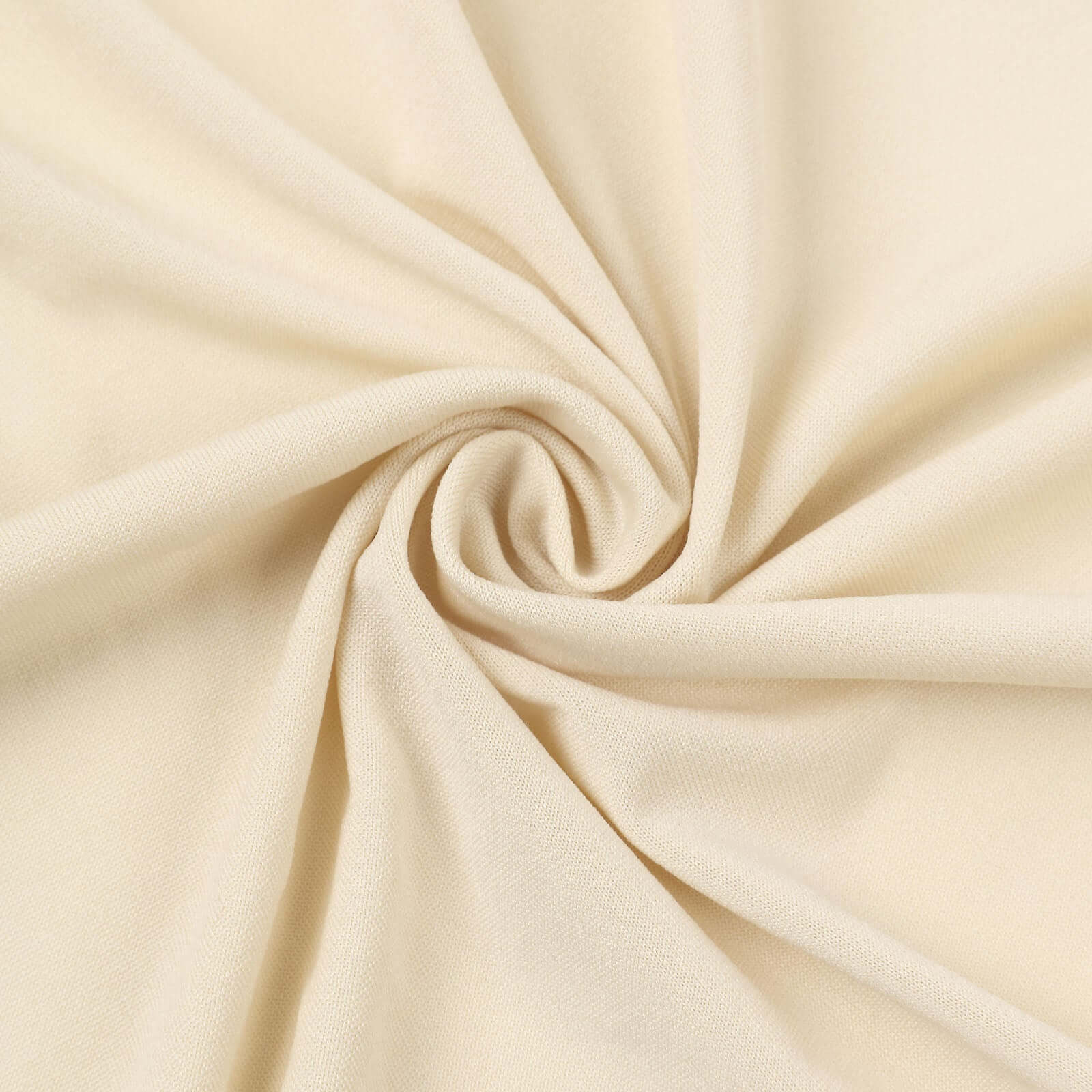 7.5ft Double-Sided Matte Beige Spandex Round Party Backdrop Stand Cover