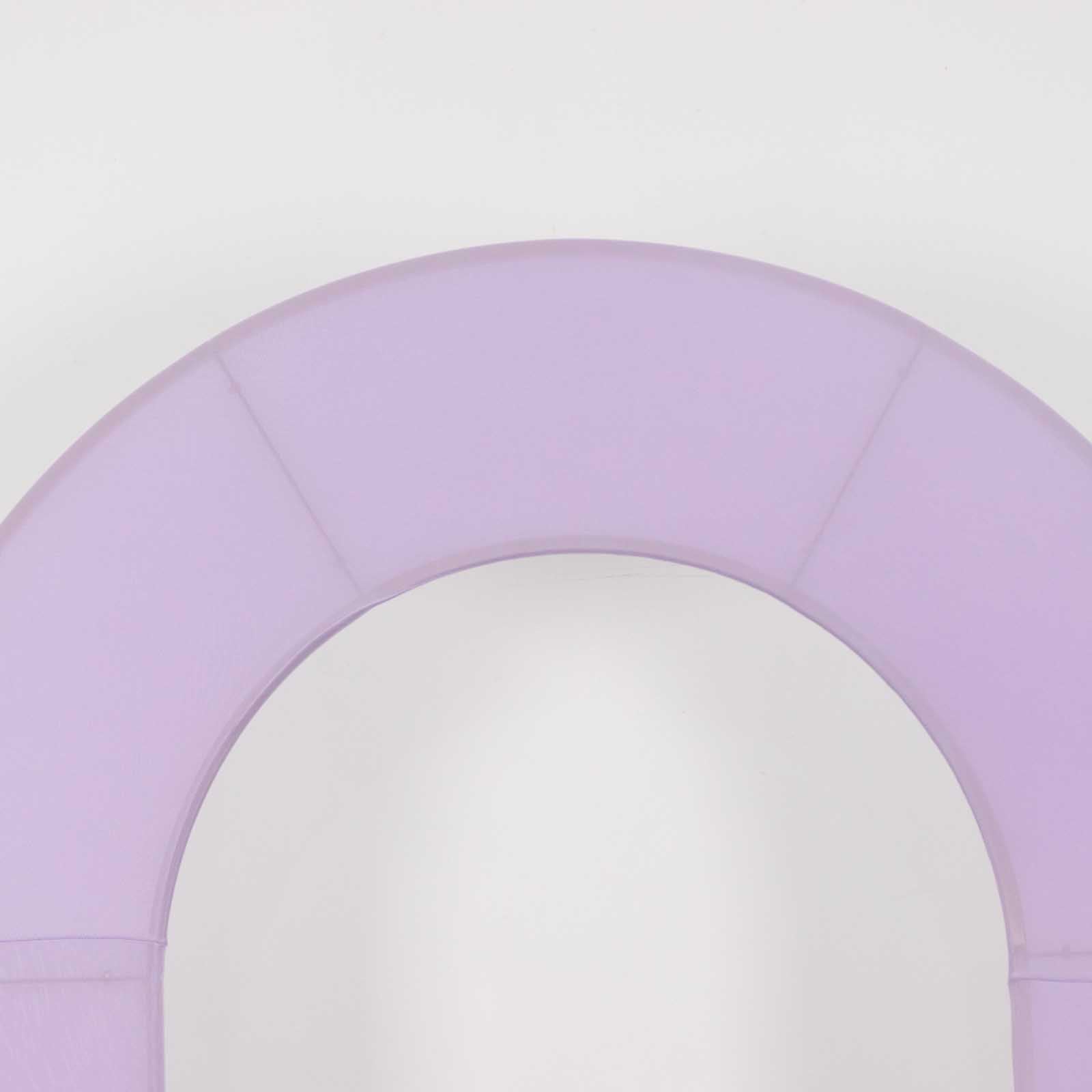 Premium 8ft Lavender Lilac Spandex U-Shaped Wedding Arch Cover