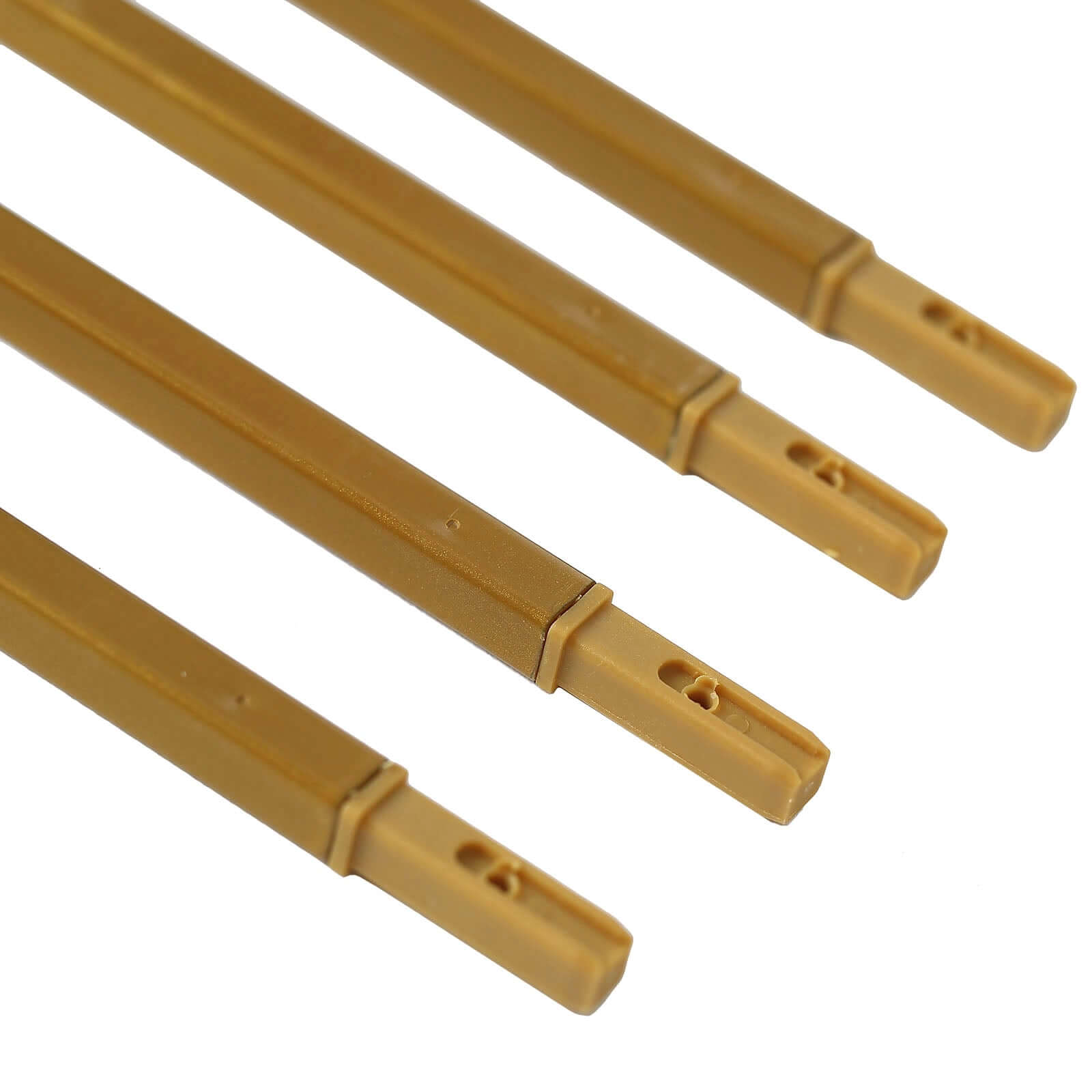 Hot Deal! 2-Pack Matte Gold Metal Rectangular Geometric Column Flower Stands for Upscale Floral Arrangements