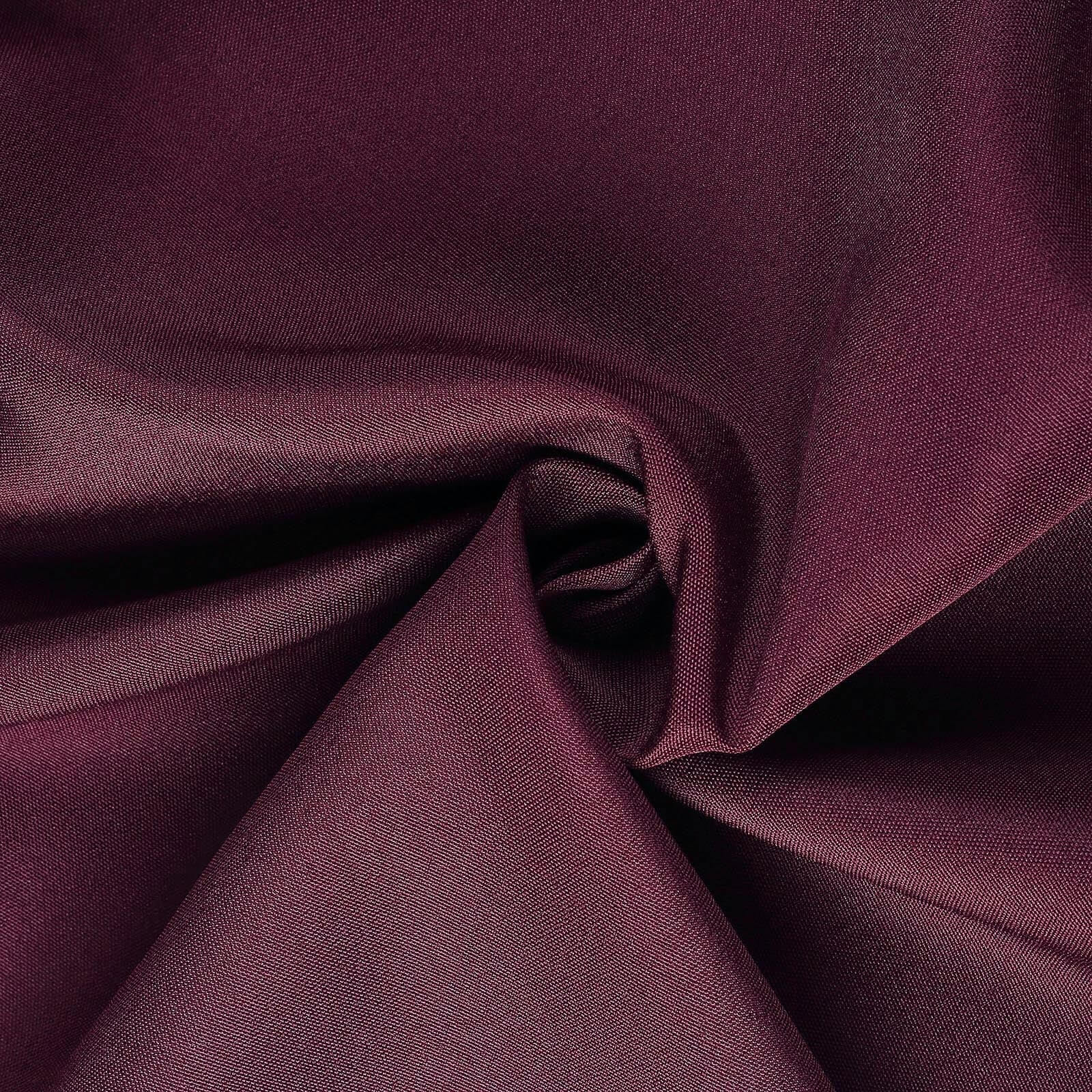 10-Pack Burgundy Polyester Chair Covers for Banquet Chairs - Stain-Resistant & Reusable