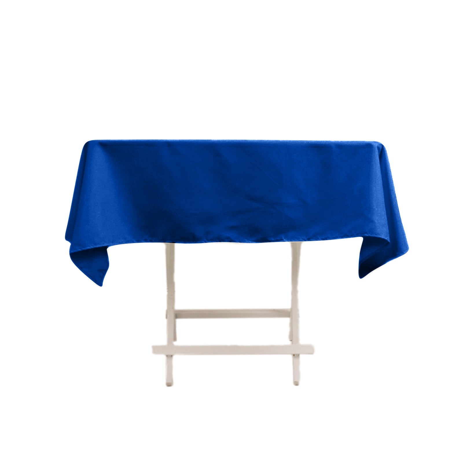 Royal Blue Wrinkle-Resistant Cotton Blend 54x54 Square Tablecloth - Perfect for Events