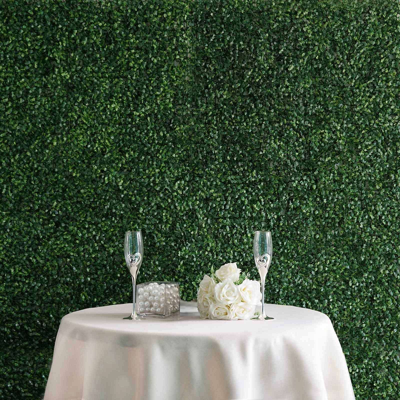 11 Sq ft. Artificial Dark Green Boxwood Hedge Mat - Set of 4 Panels