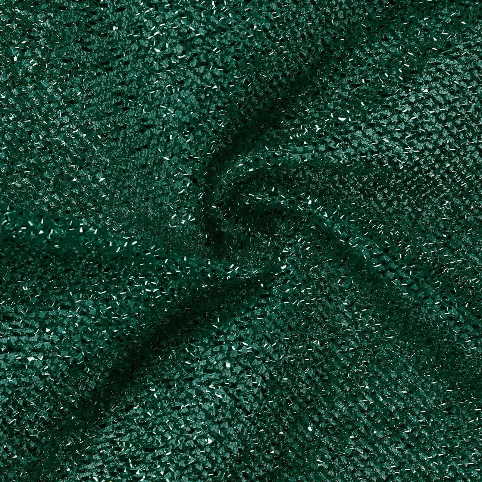 Hot Deal! 7.5ft Hunter Emerald Green Metallic Shimmer Tinsel Spandex Double-Sided Wedding Arch Backdrop