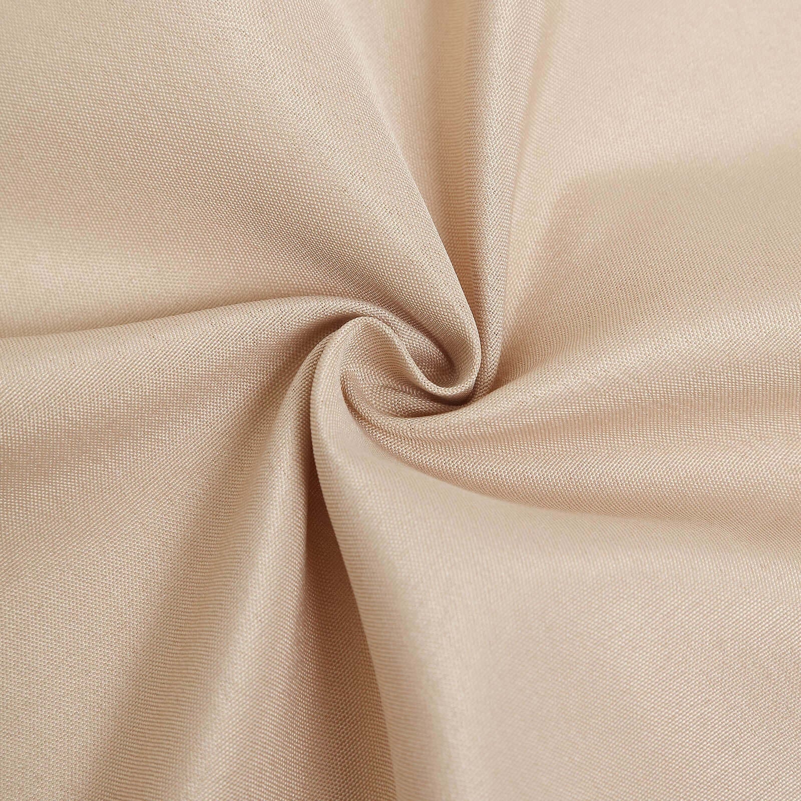 Hot Sale! 10-Piece Polyester Slip-On Chair Covers in Nude for Folding Chairs, Wrinkle & Stain Resistant