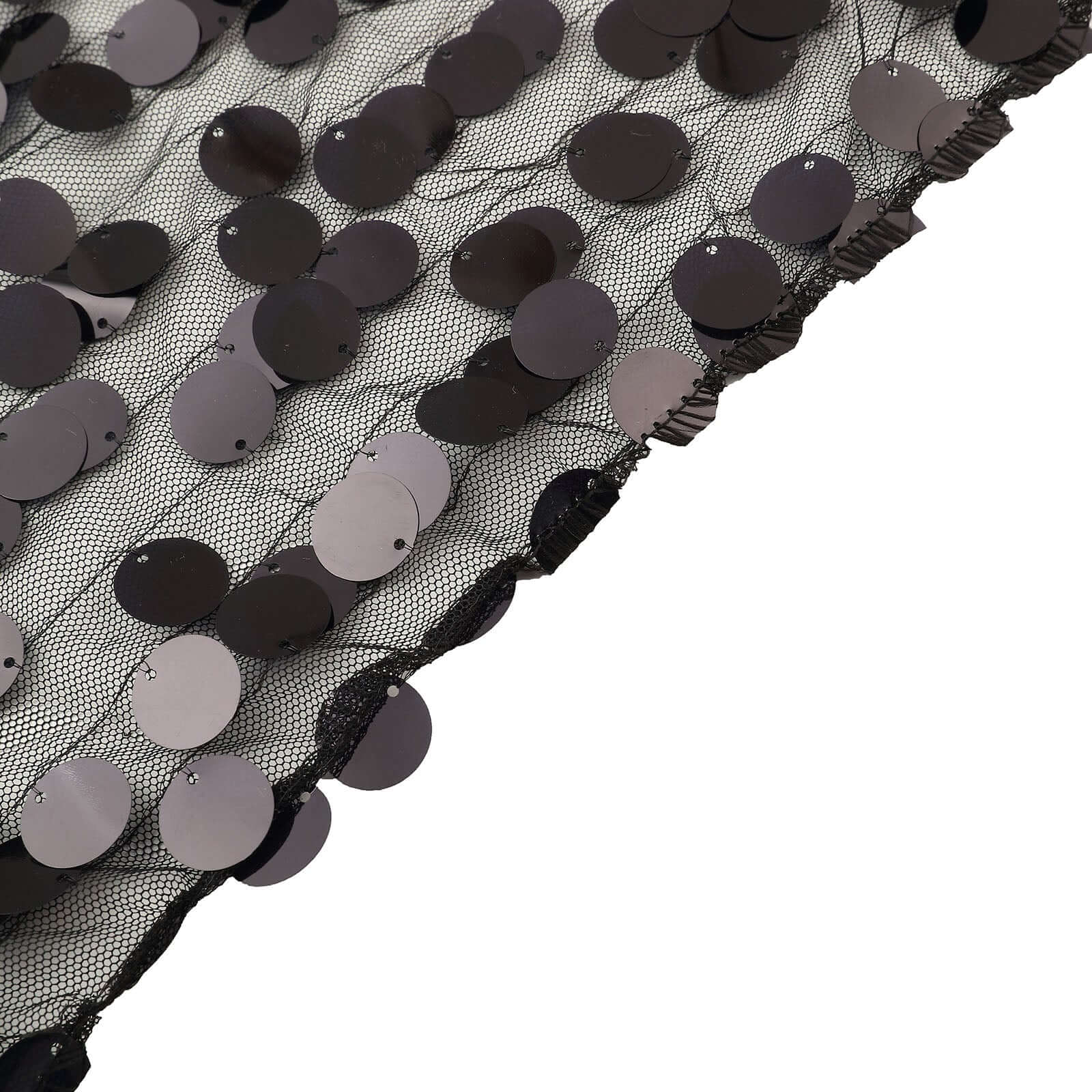 Hot Sale! Black Glittering Sequin Chair Slipcover for Chiavari Chairs - Big Payette Design