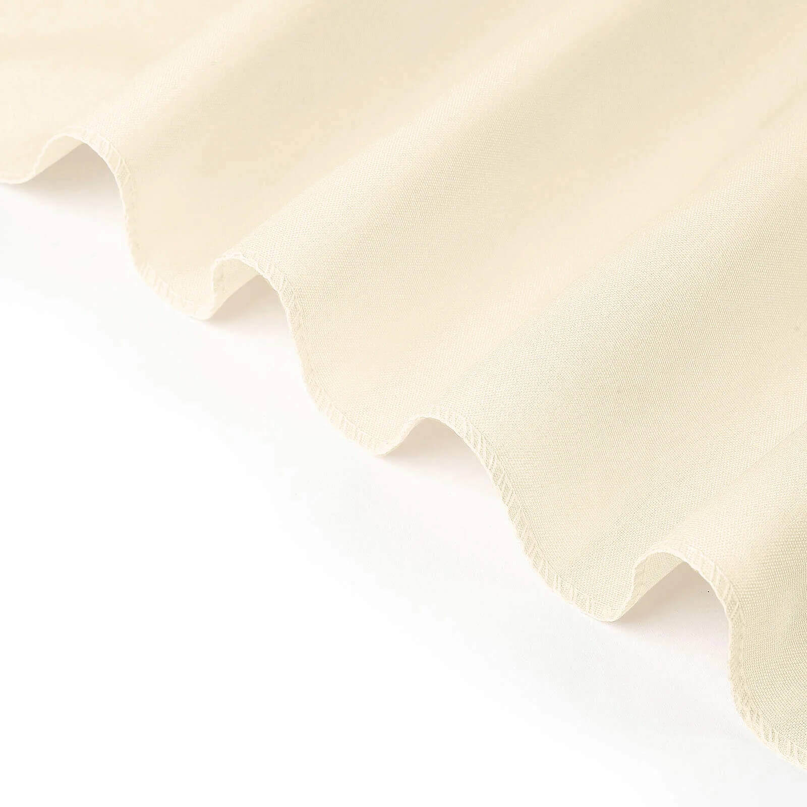 10-Pack Wrinkle-Free, Stain-Resistant Beige Polyester Slip-On Chair Covers for Folding Chairs