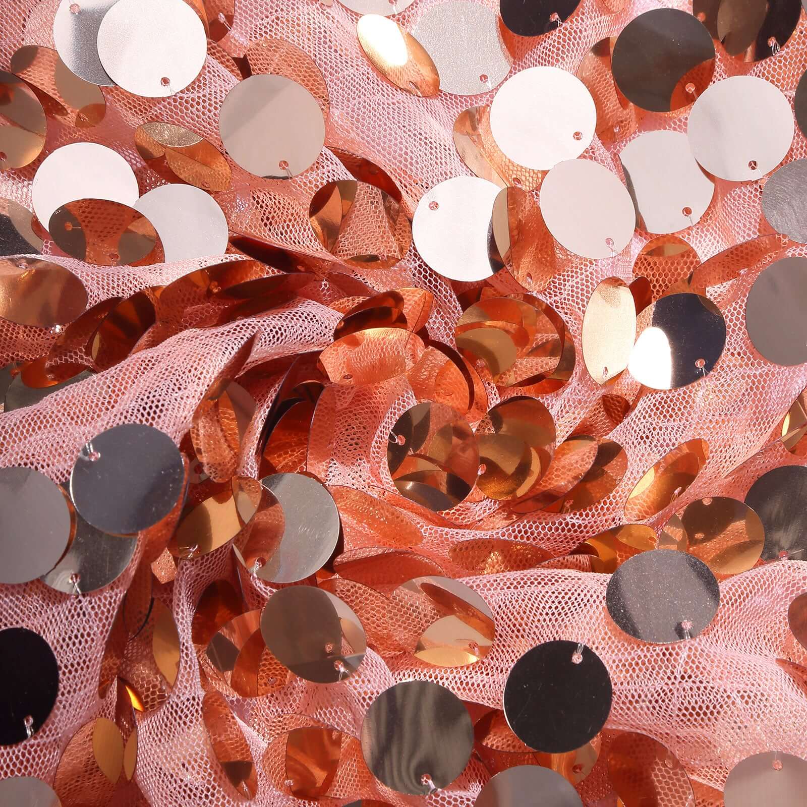 8ft Rose Gold U-Shaped Double Sided Payette Sequin Wedding Arch Slipcover