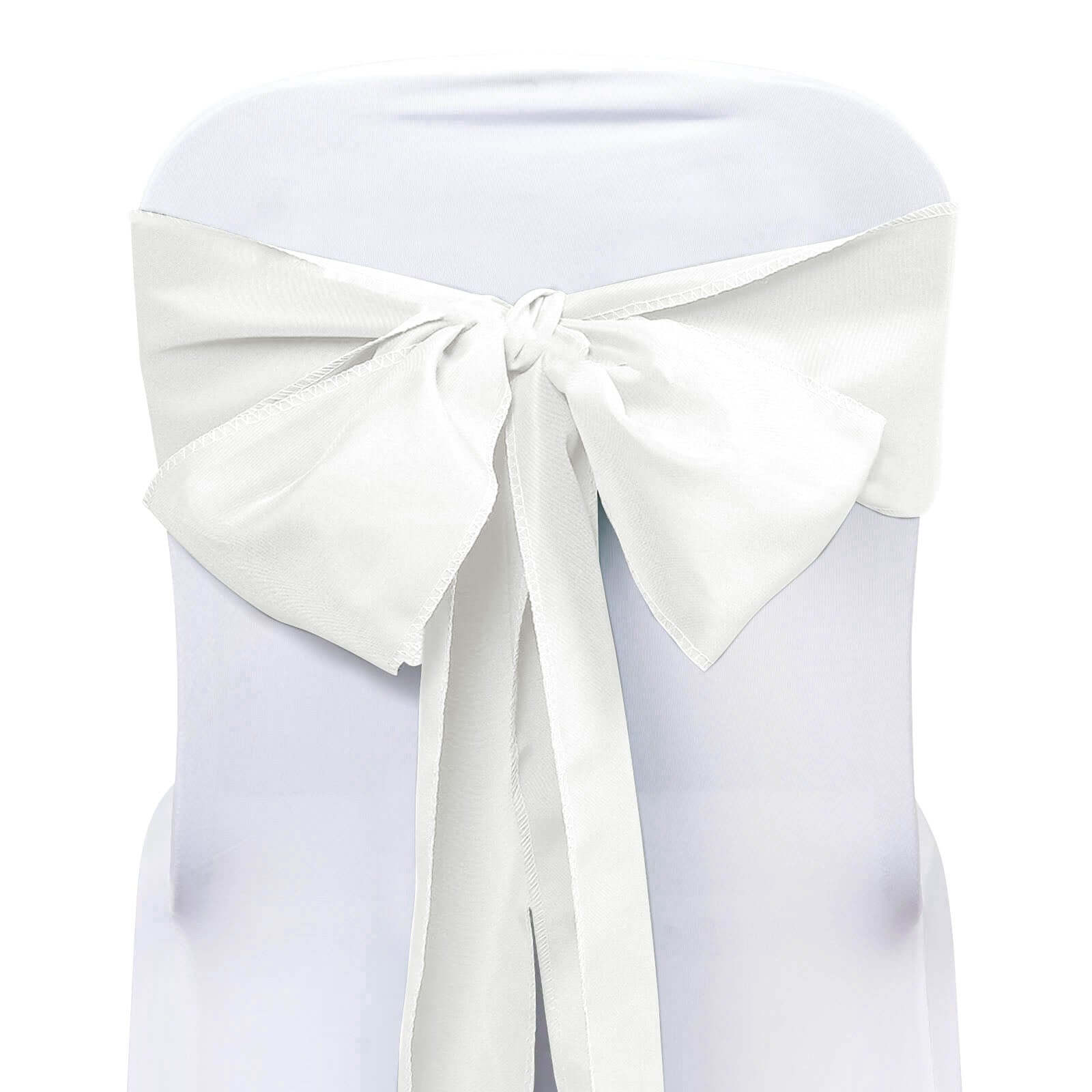 Ivory Polyester Chair Sashes 6x108 - 5 Pack Special Offer