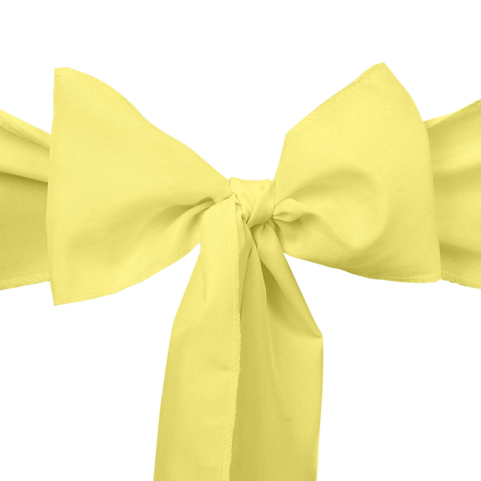 5-Pack Yellow Polyester Chair Sashes - Perfect for Weddings, Parties & Events! 6x108