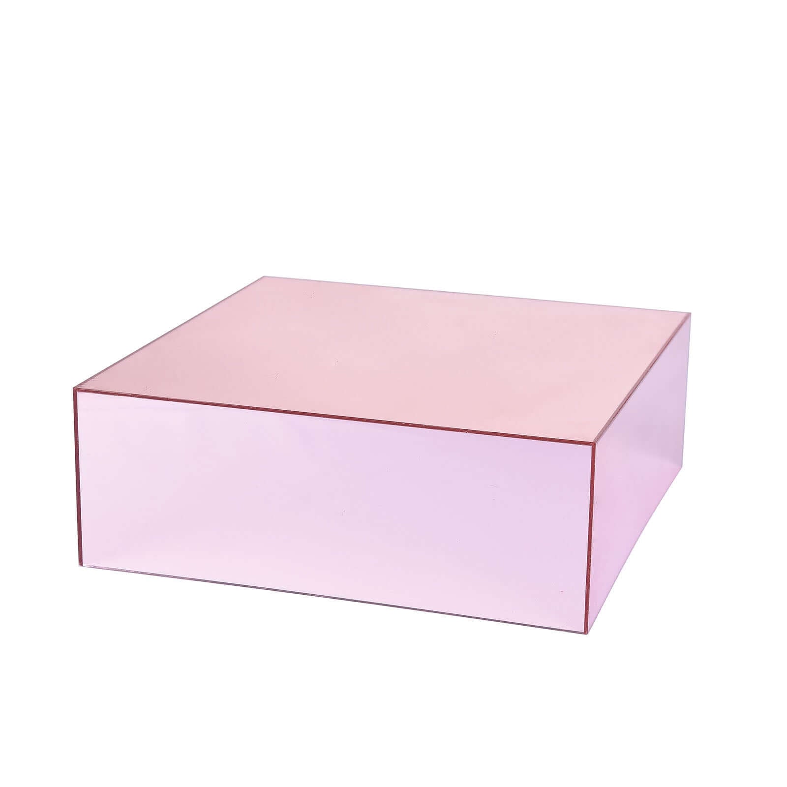 Hot Sale! 14x14 Acrylic Rose Gold Cake Box Stand for Dessert & Event Display