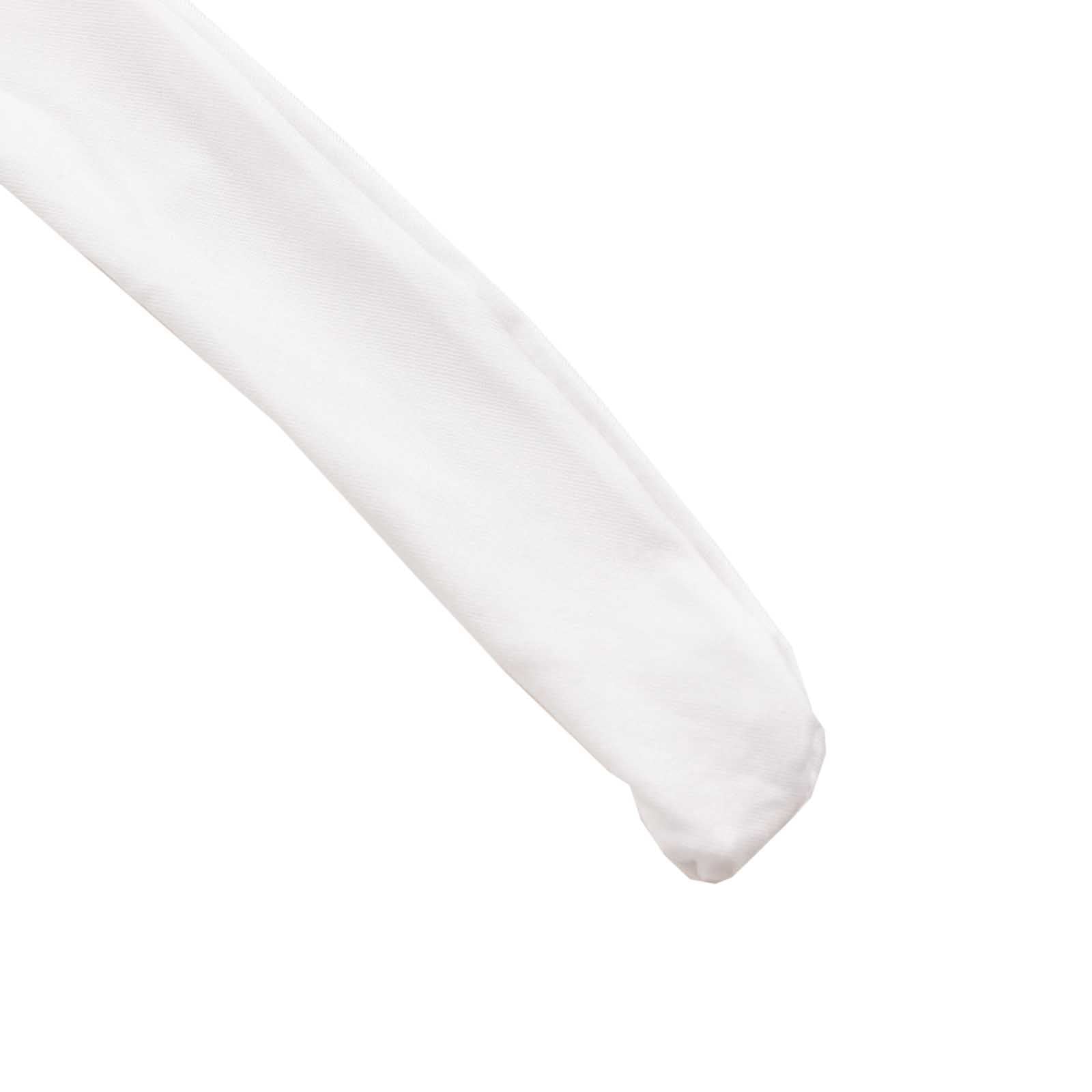 Custom-Fitted 7.5ft White Spandex Cover for Crescent Moon Wedding Arch