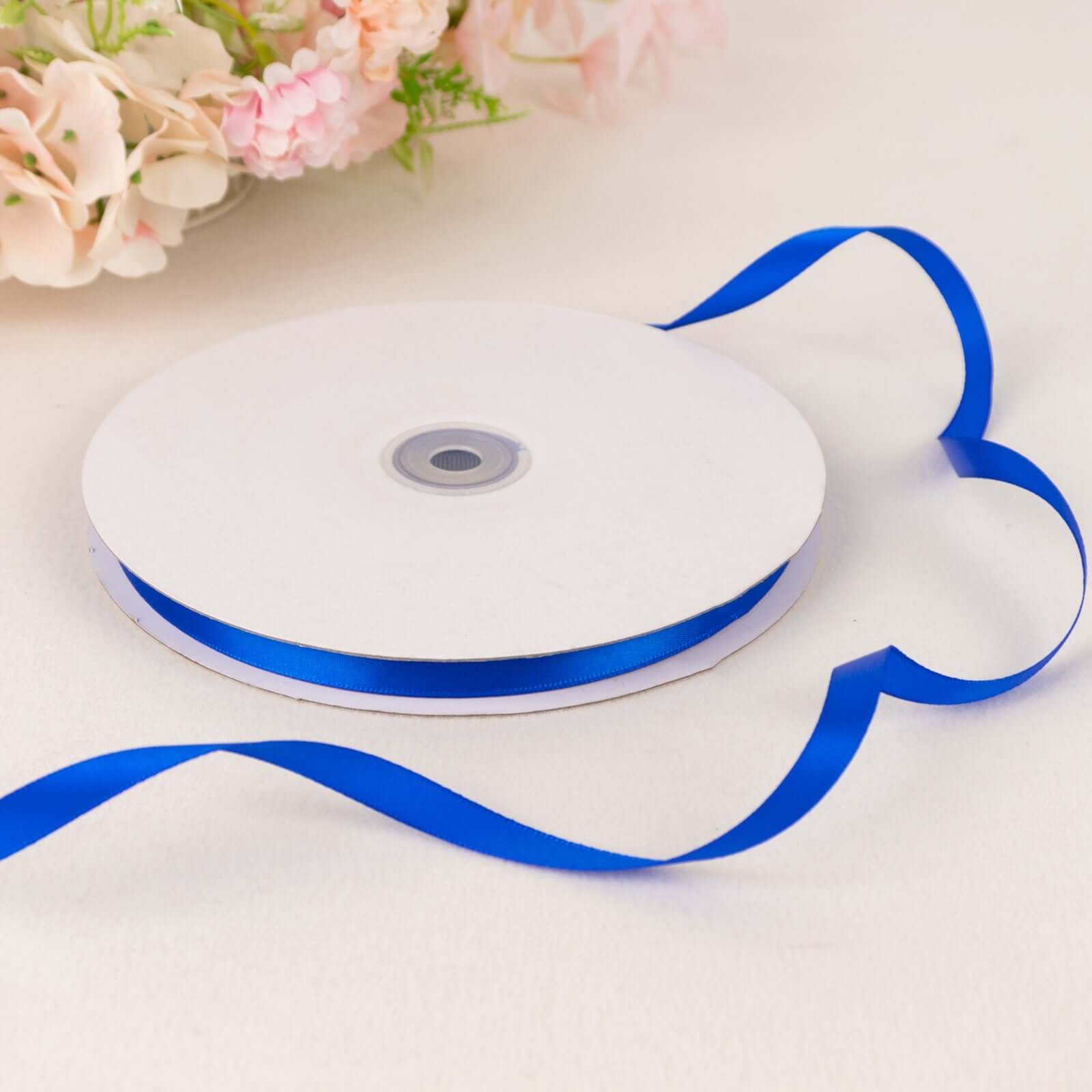 Special Offer! 100 Yards 3/8-Inch Royal Blue Single-Sided Decorative Satin Ribbon for Various Occasions