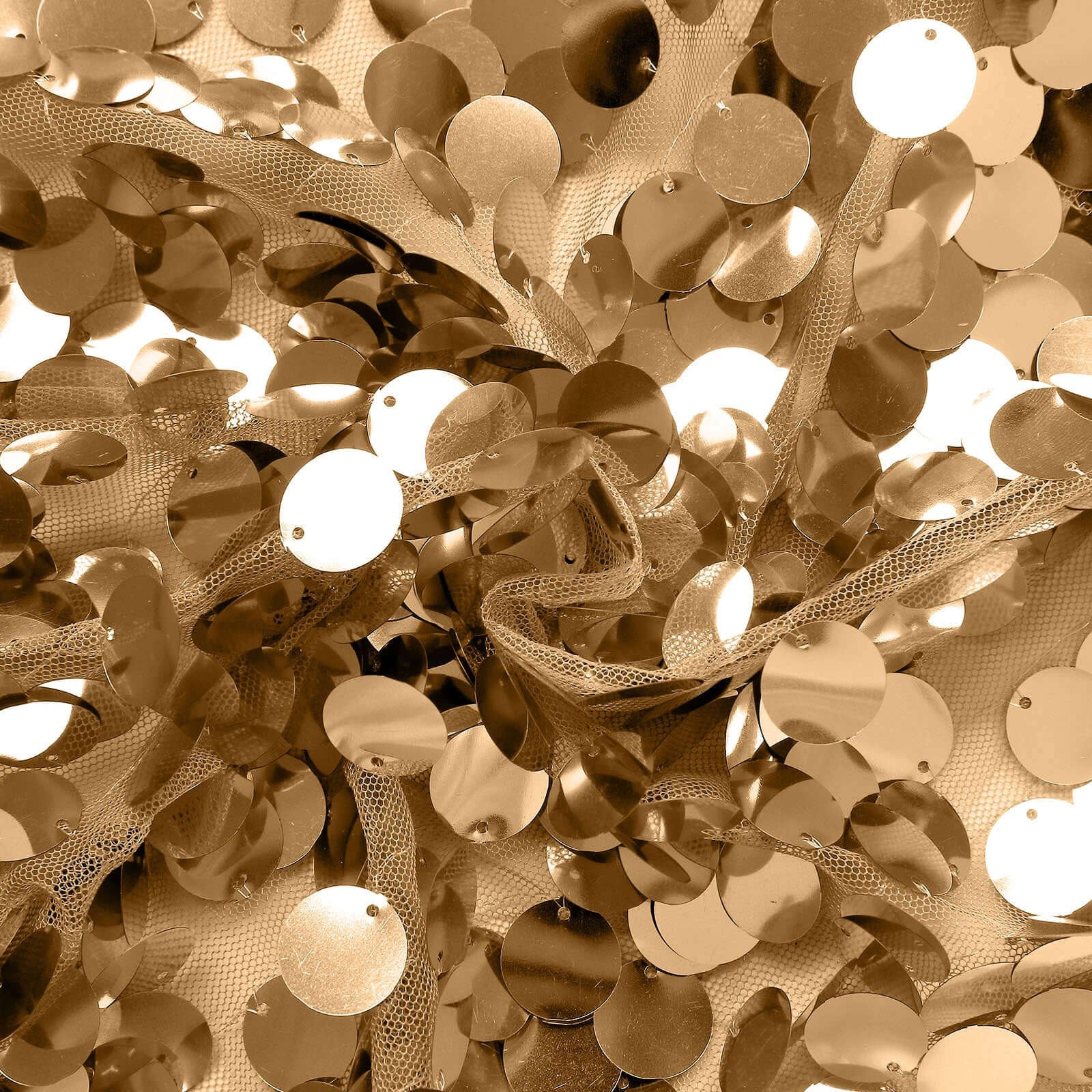 5ft Sparkly Gold Sequin Fitted Cover for Round Top Wedding Arch - Premium Deal