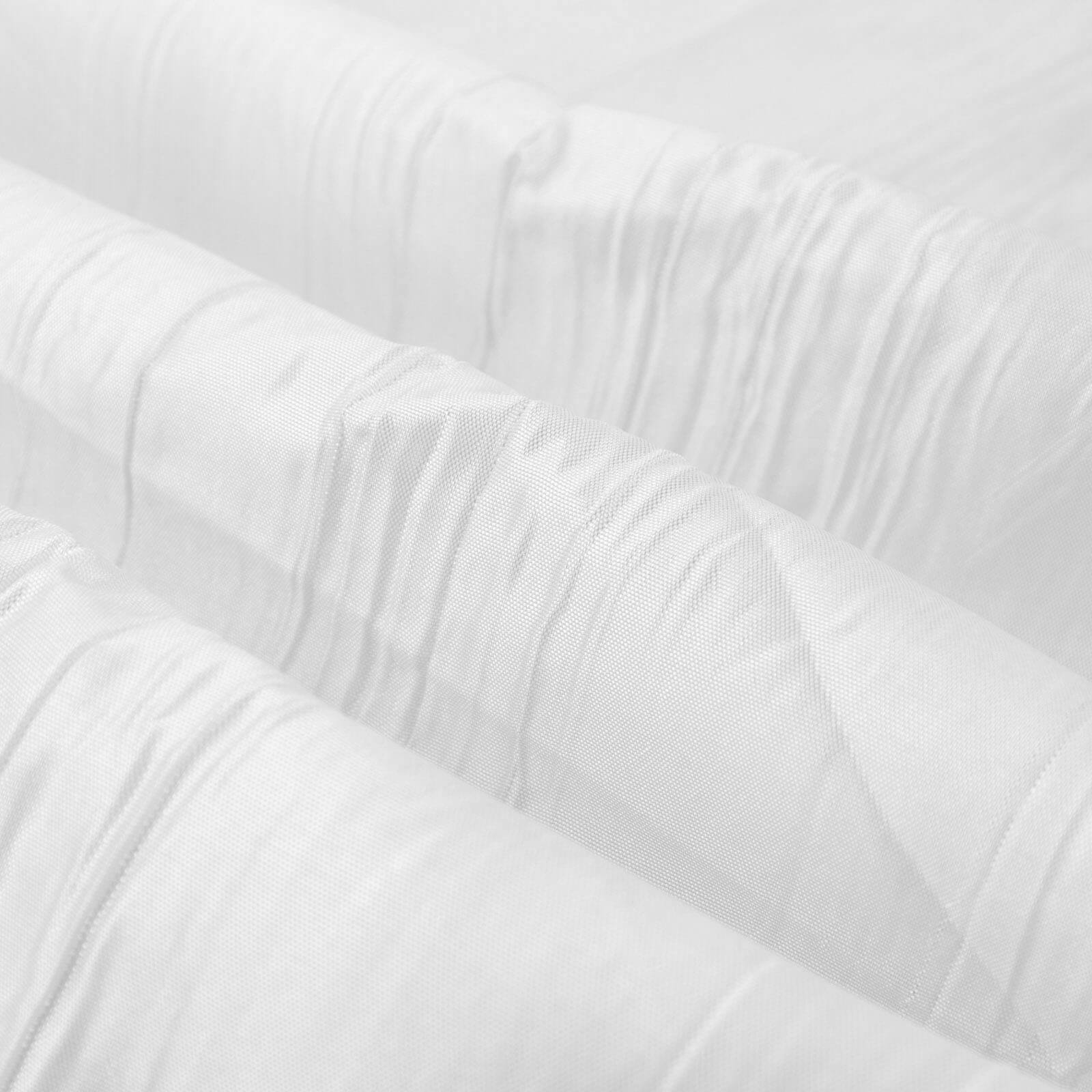 Hot Deal! 54"x10 Yards White Accordion Crinkle Taffeta Fabric Bolt