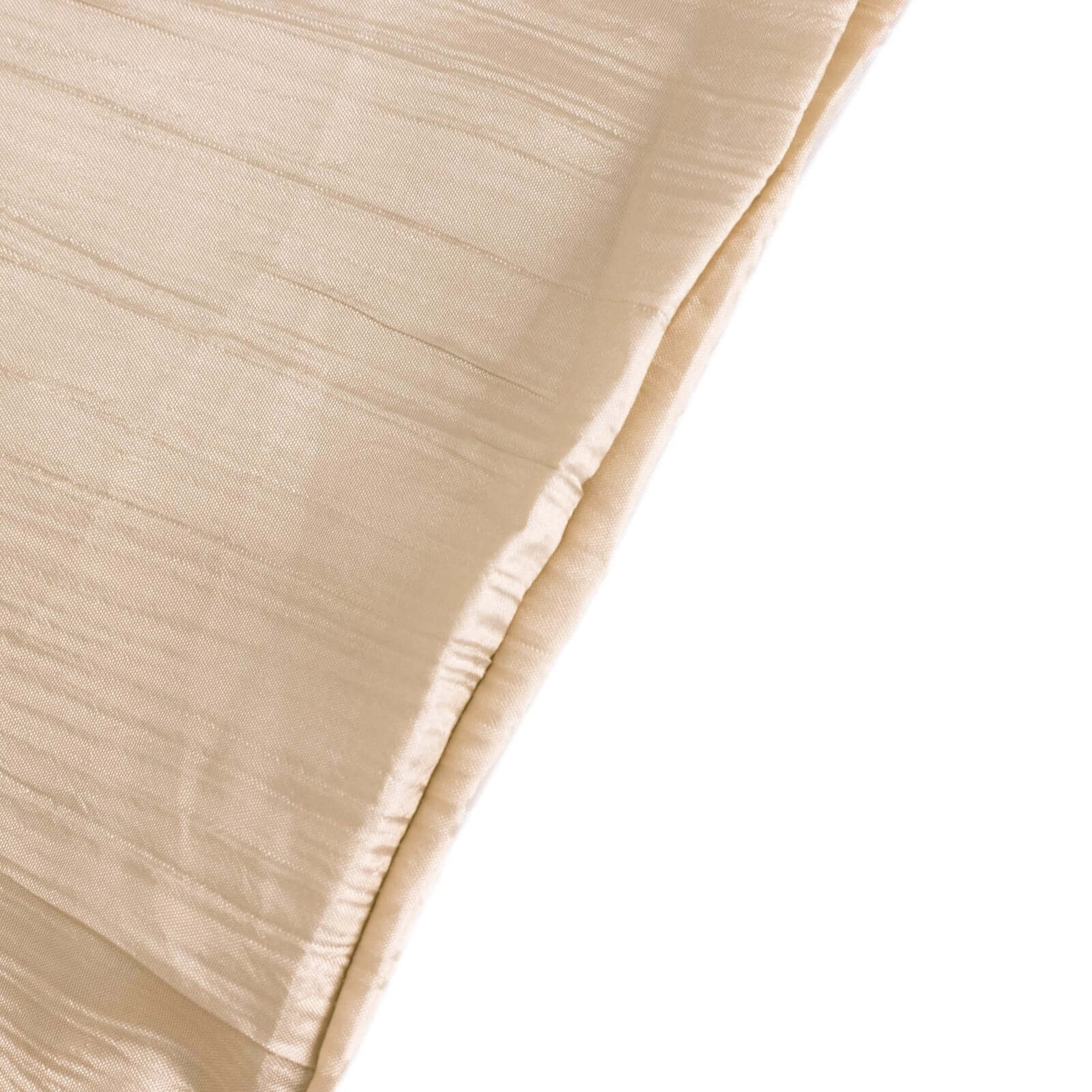 Beige Reusable Crinkle Crushed Taffeta Chair Cover for Banquet Chairs - Great Value!