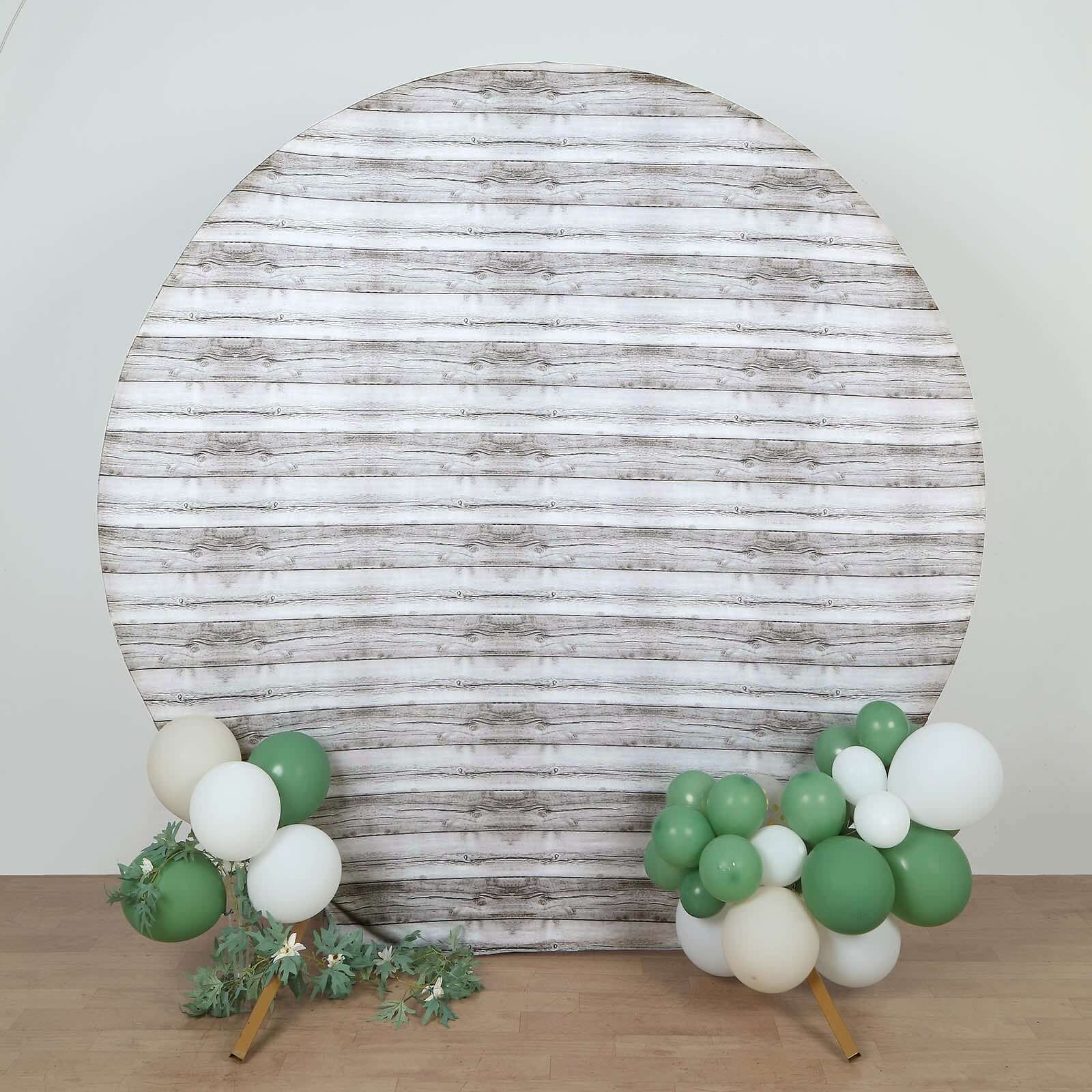 7.5ft Rustic White Spandex Backdrop Stand Cover - Perfect Fit!