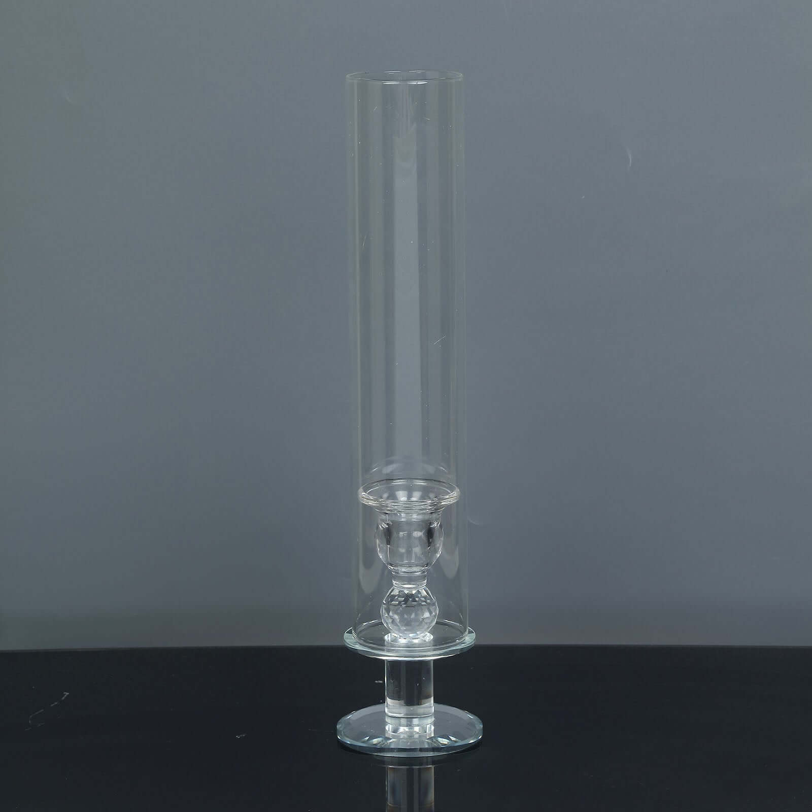Hot Deal! 2-Pack Clear Crystal Hurricane Taper Candle Holders, 14-Inch Tall