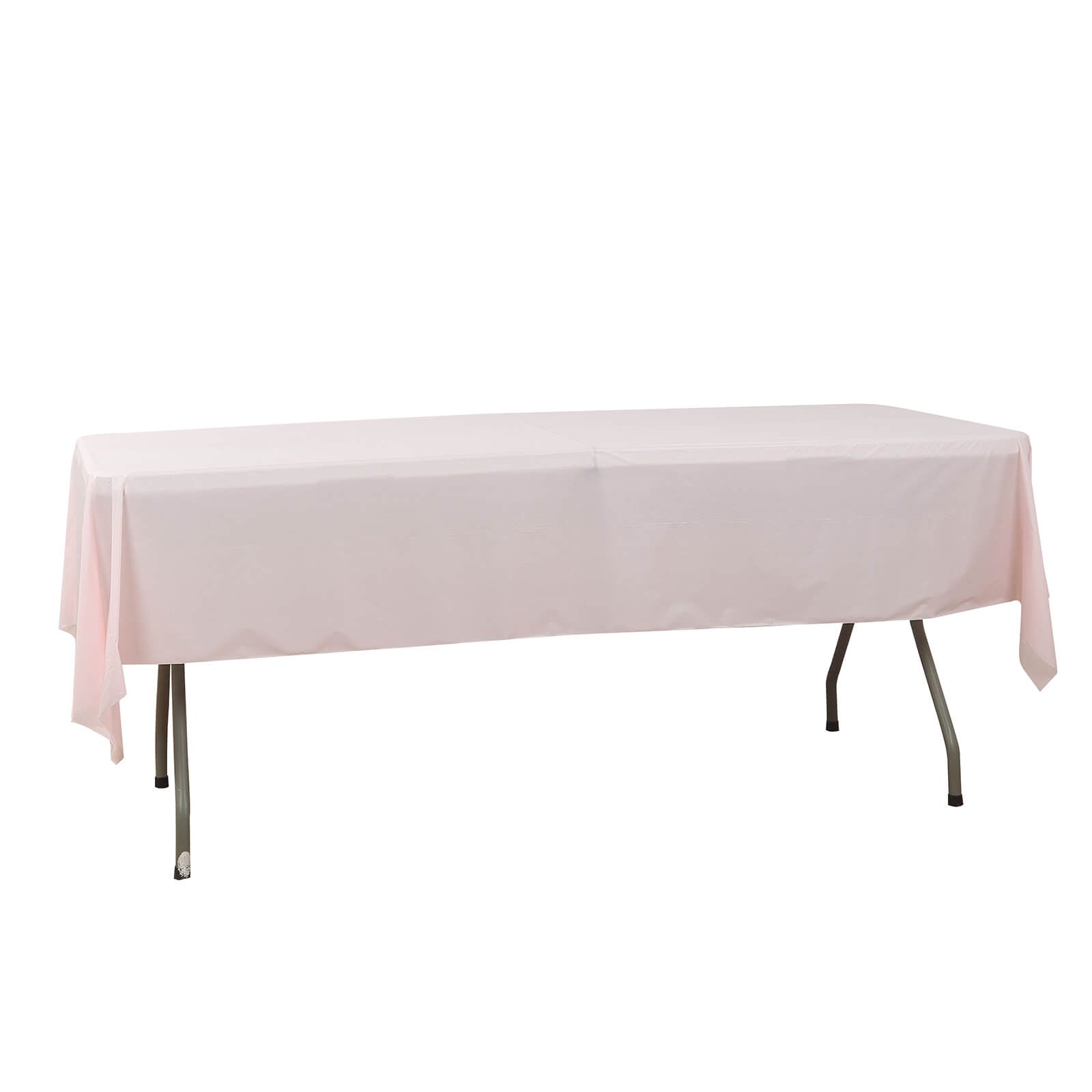 Customizable Blush Plastic Table Cover Roll with Slide Cutter - High - Quality & Durable, 54x300ft