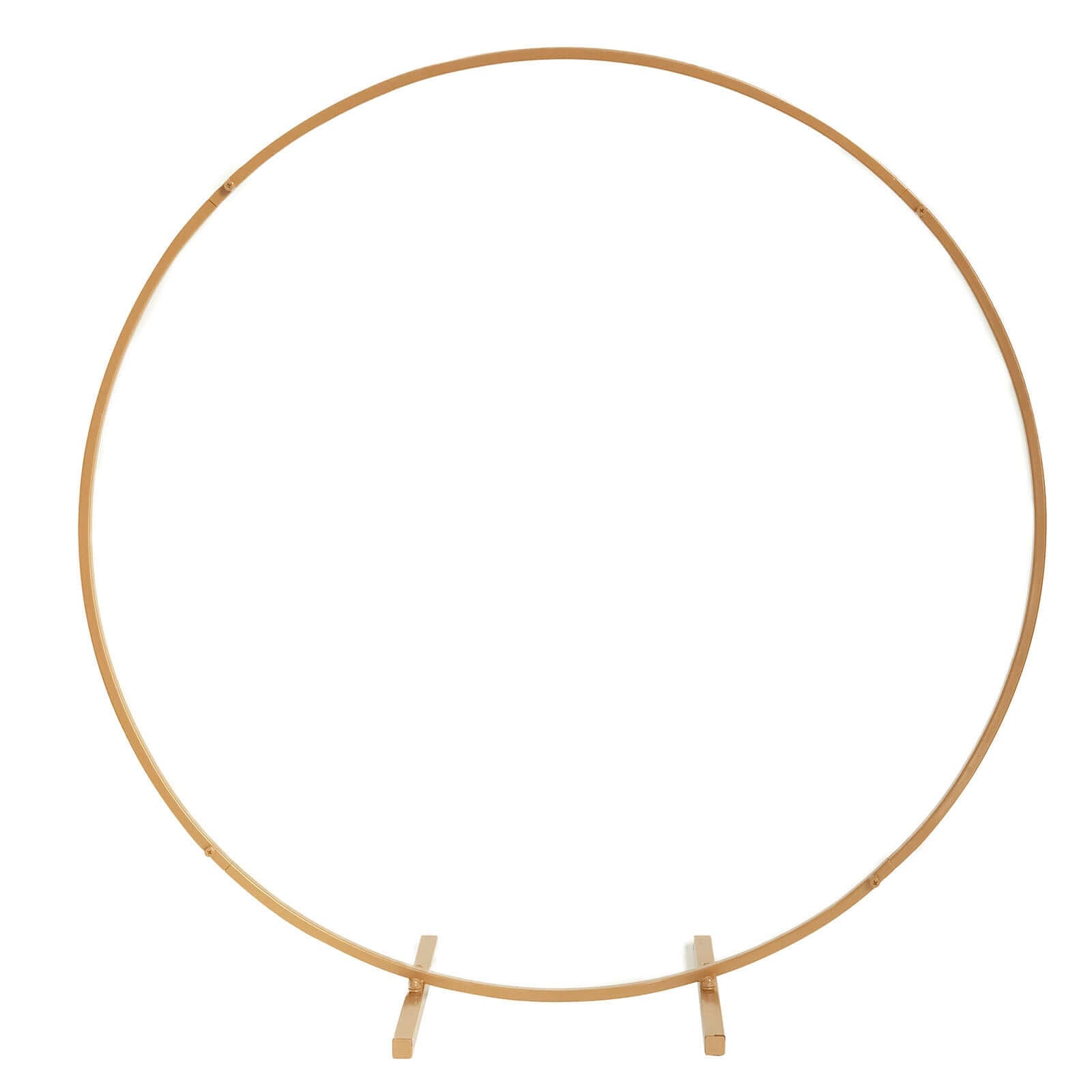 32-Inch Gold Metal Round Hoop Wedding Centerpiece - Self Standing Floral Wreath Frame for Table Decoration