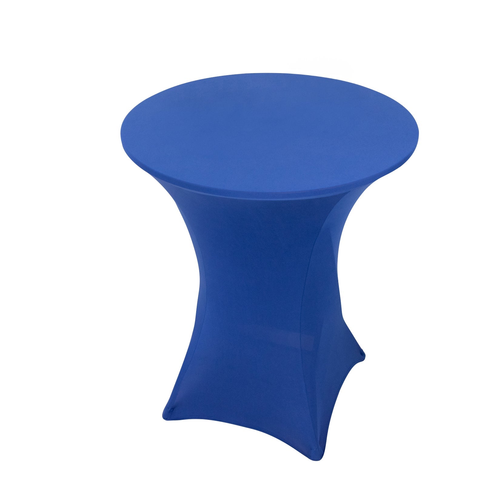 Royal Blue Spandex Stretch Fitted Cocktail Table Cover - Easy to Maintain, Ideal for 33-36