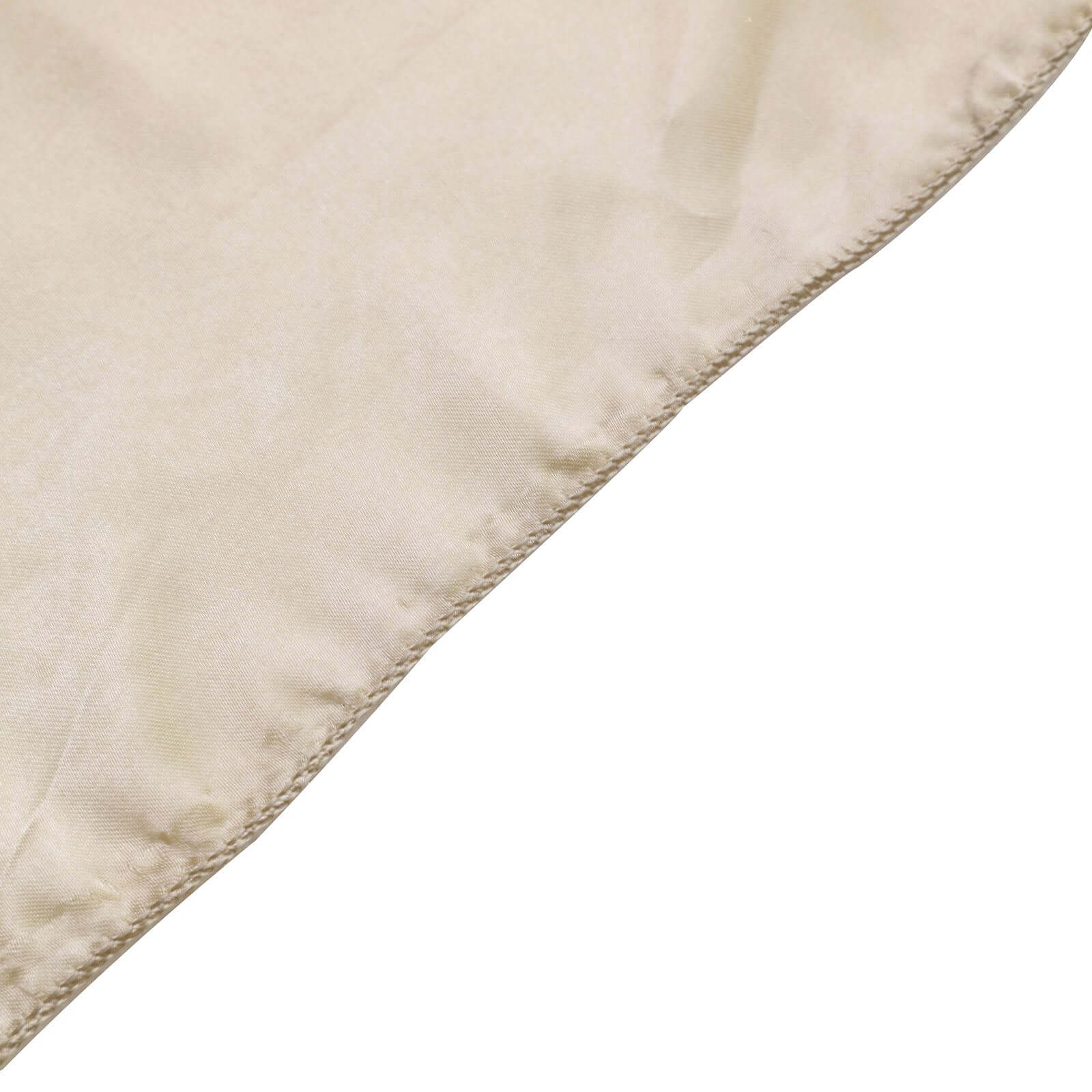 Durable Beige Satin Self-Tie Chair Covers - Universal Design for Folding, Dining & Banquet Chairs