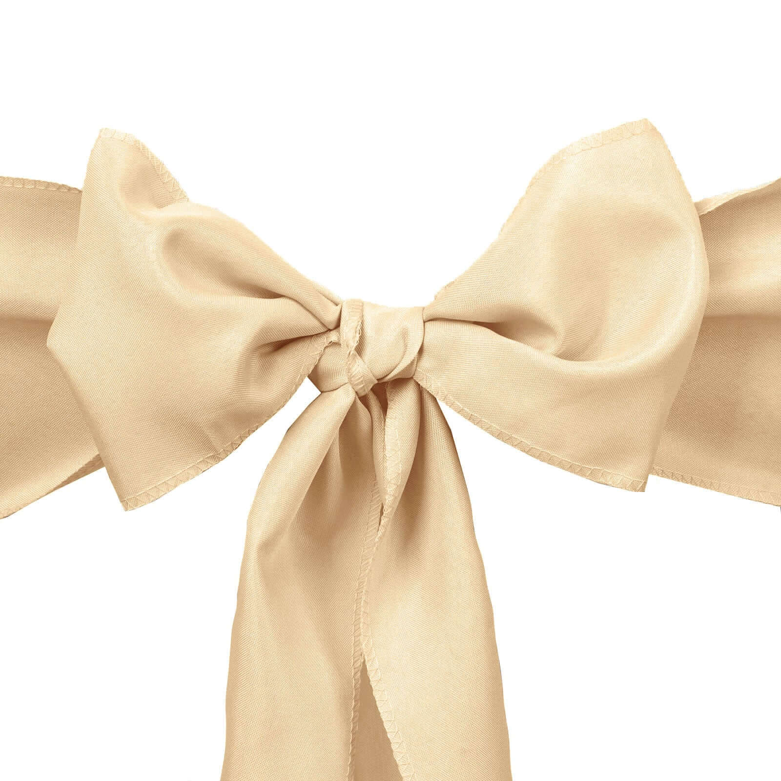 Hot Deal! Set of 5 Polyester Chair Sashes in Champagne Color, 6x108 Inches