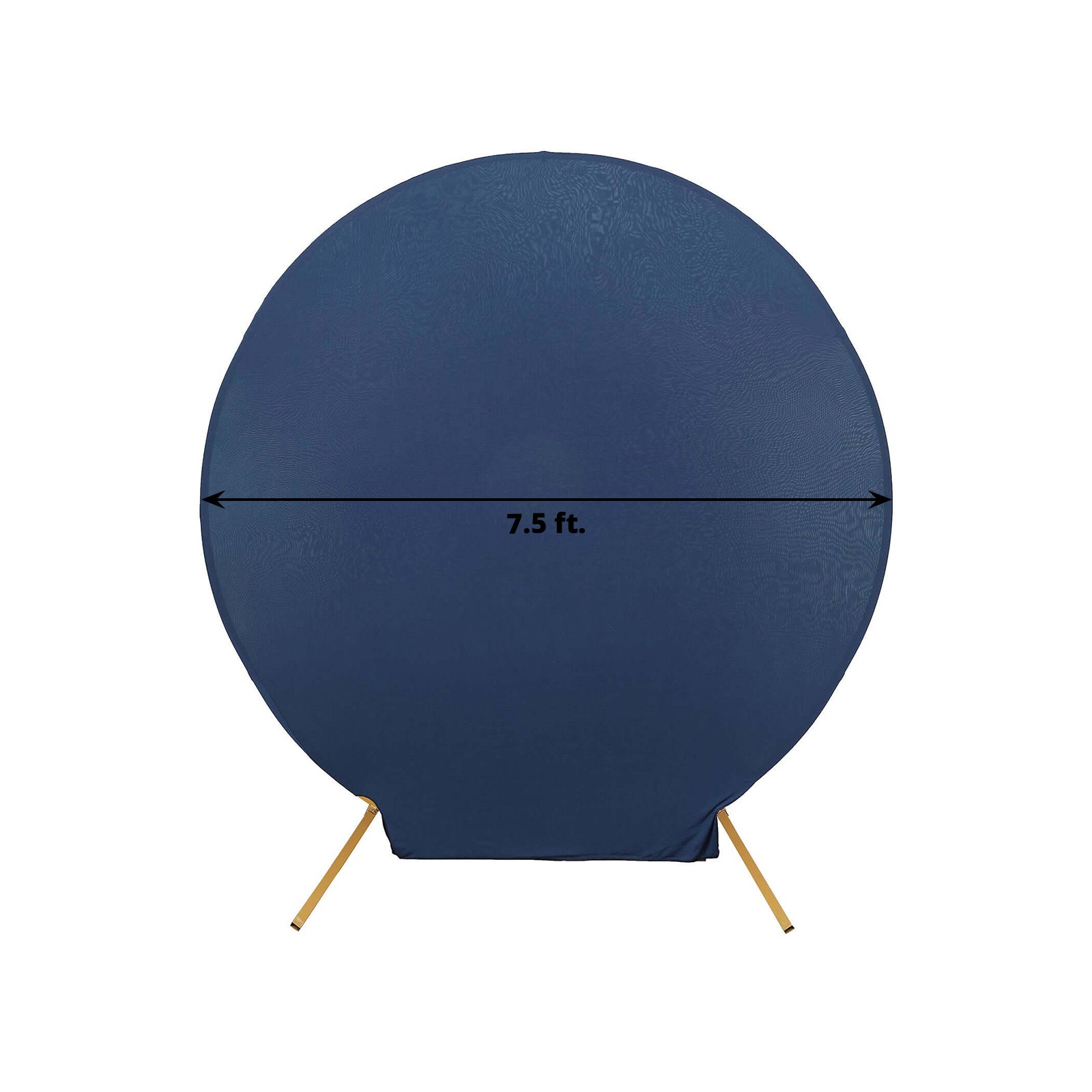 Amazing 7.5ft Navy Blue Round Spandex Party Backdrop Cover