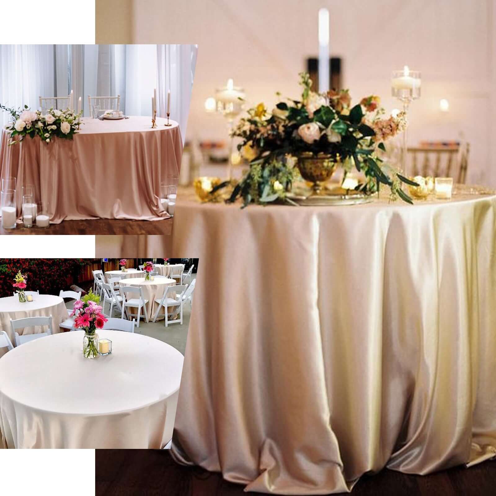 Royal Blue Satin 108-Inch Round Tablecloth - Smooth, Lustrous, and Ideal for Events