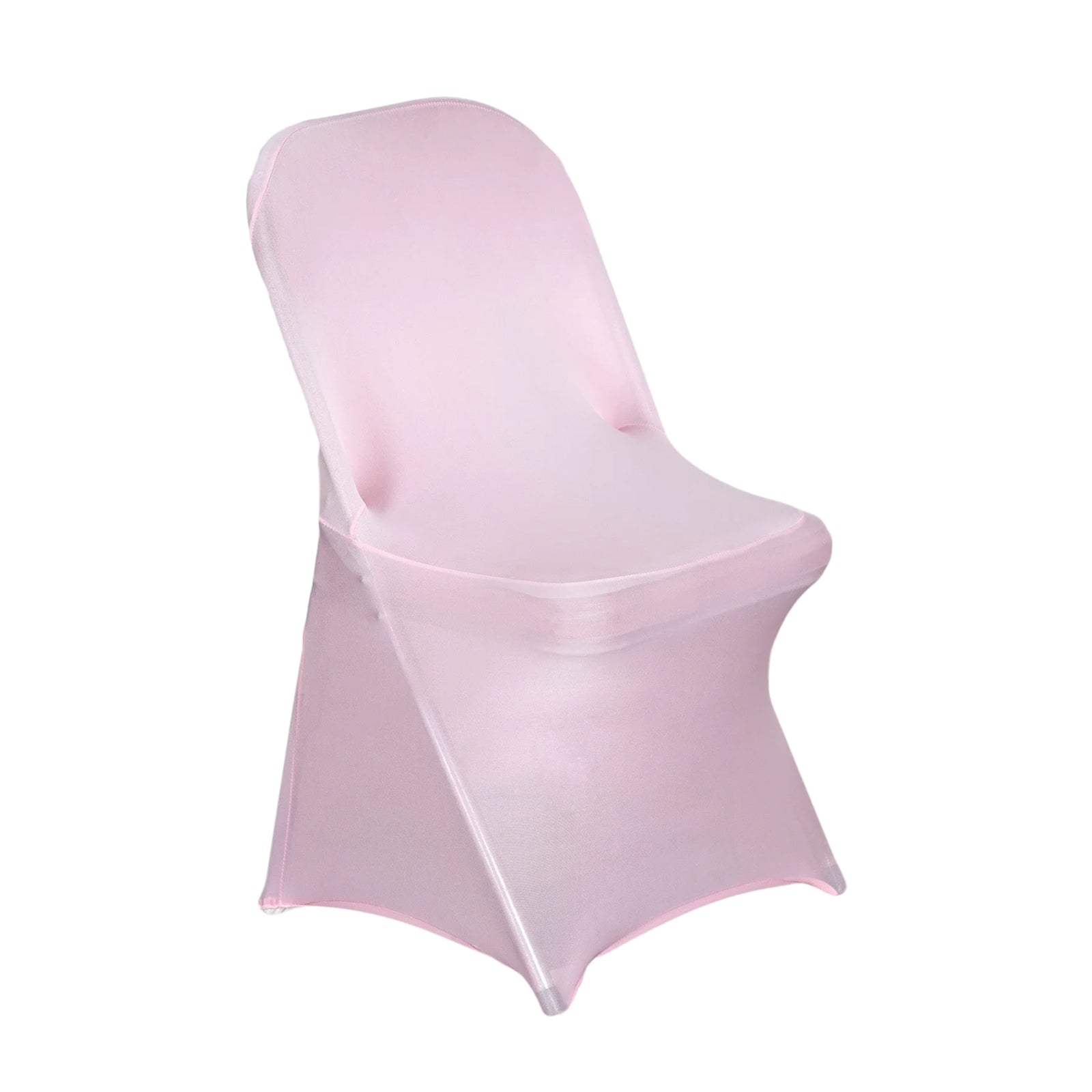 Hot Deal! 10-Pack Pink Stretch Spandex Chair Covers for Folding Chairs - 160GSM Durable Slipcovers