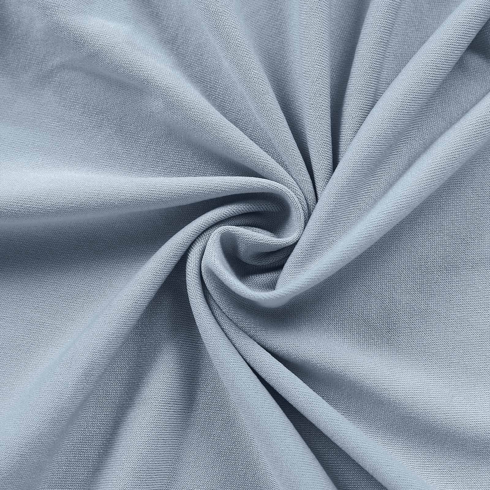 Exclusive! Set of 2 Dusty Blue Spandex Wedding Arch Covers for Round Top & Double Arch Stands - 6ft, 8ft