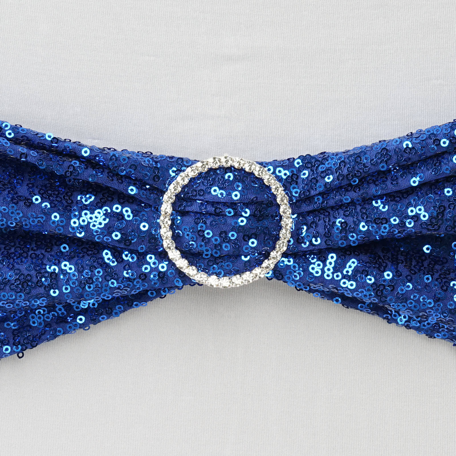 Special Offer! 5-Piece Royal Blue Sequin Spandex Stretch Chair Sashes for Weddings and Parties
