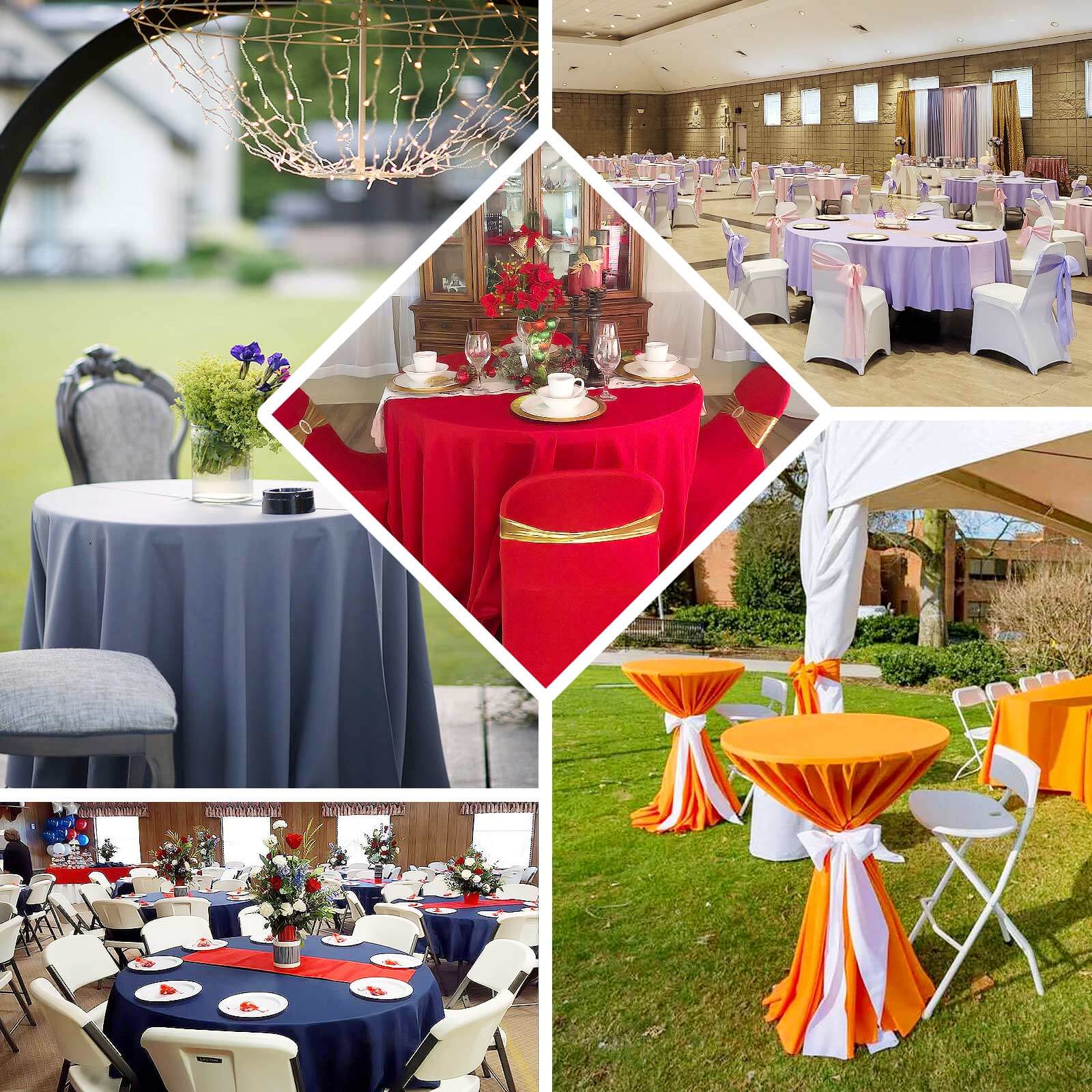 Beige 90" Round Polyester Tablecloth - Stain & Wrinkle-Free, Ideal for Events