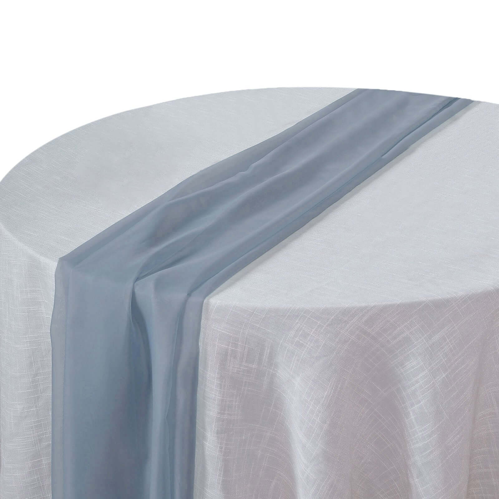 Dusty Blue Premium Chiffon 6ft Flowy & Light Table Runner for Decor