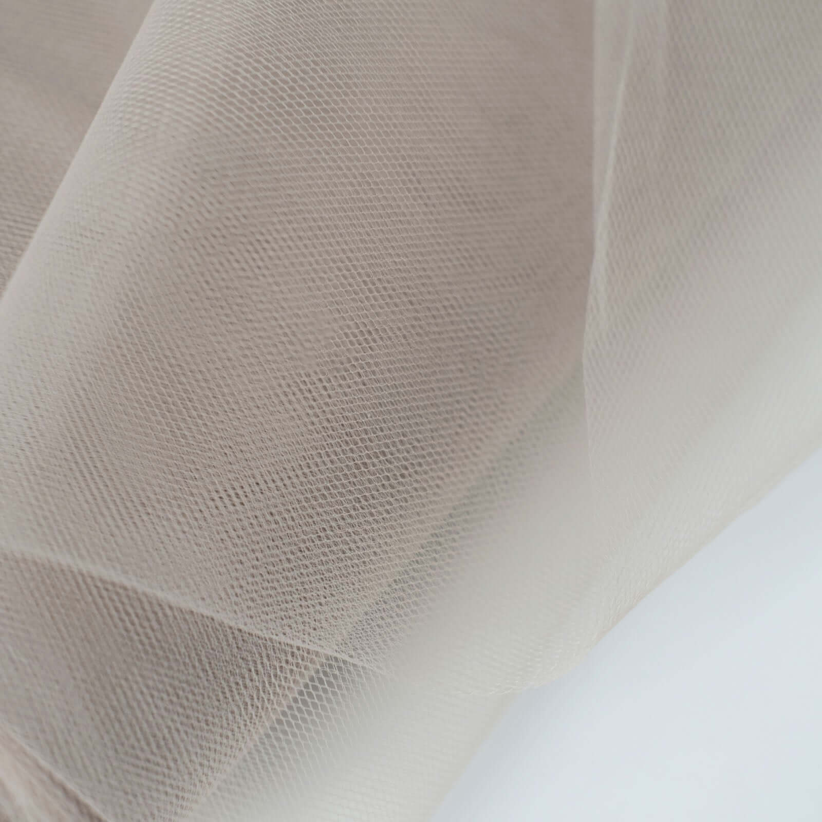 40-Yard Taupe Tulle Fabric Bolt, 54-Inch Wide, Ideal for DIY Crafts