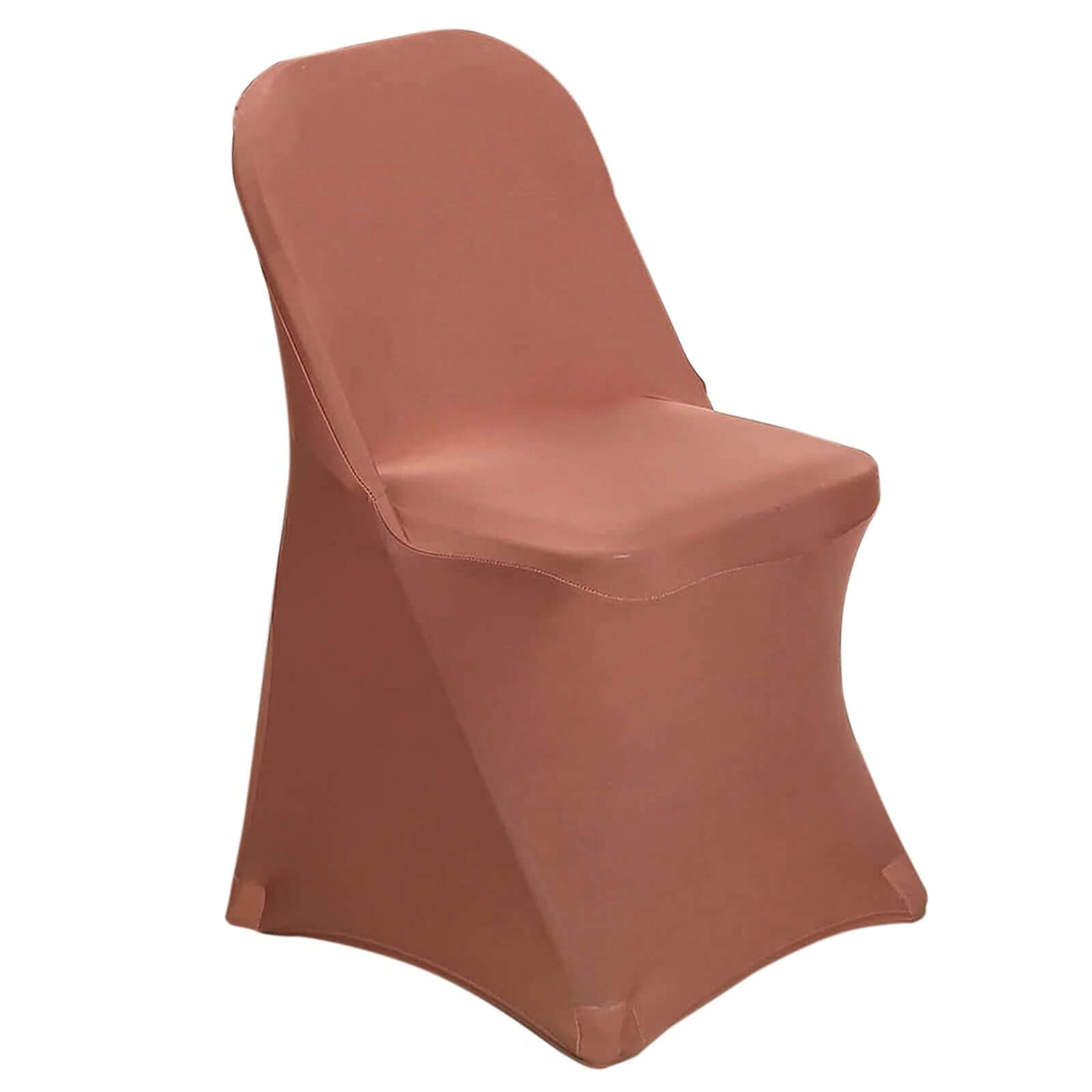 10-Pack Durable 160GSM Terracotta (Rust) Stretch Spandex Slipcovers for Folding Chairs