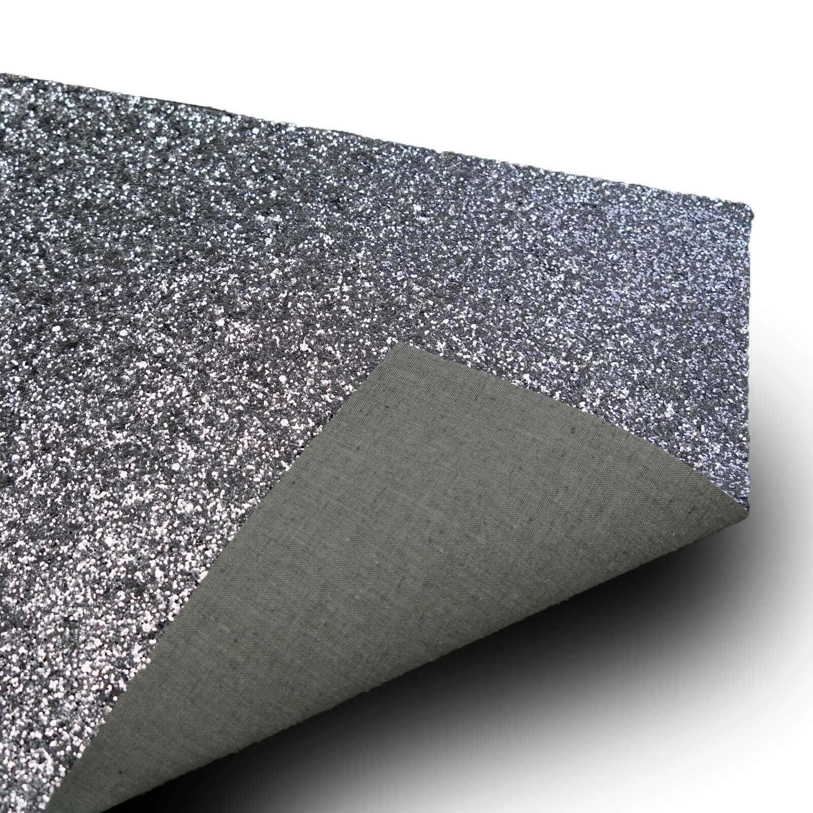 Hot Deal! 6-Pack Charcoal Gray Glitter Rectangle Non-Slip Placemats for Dining Tables, 12x18
