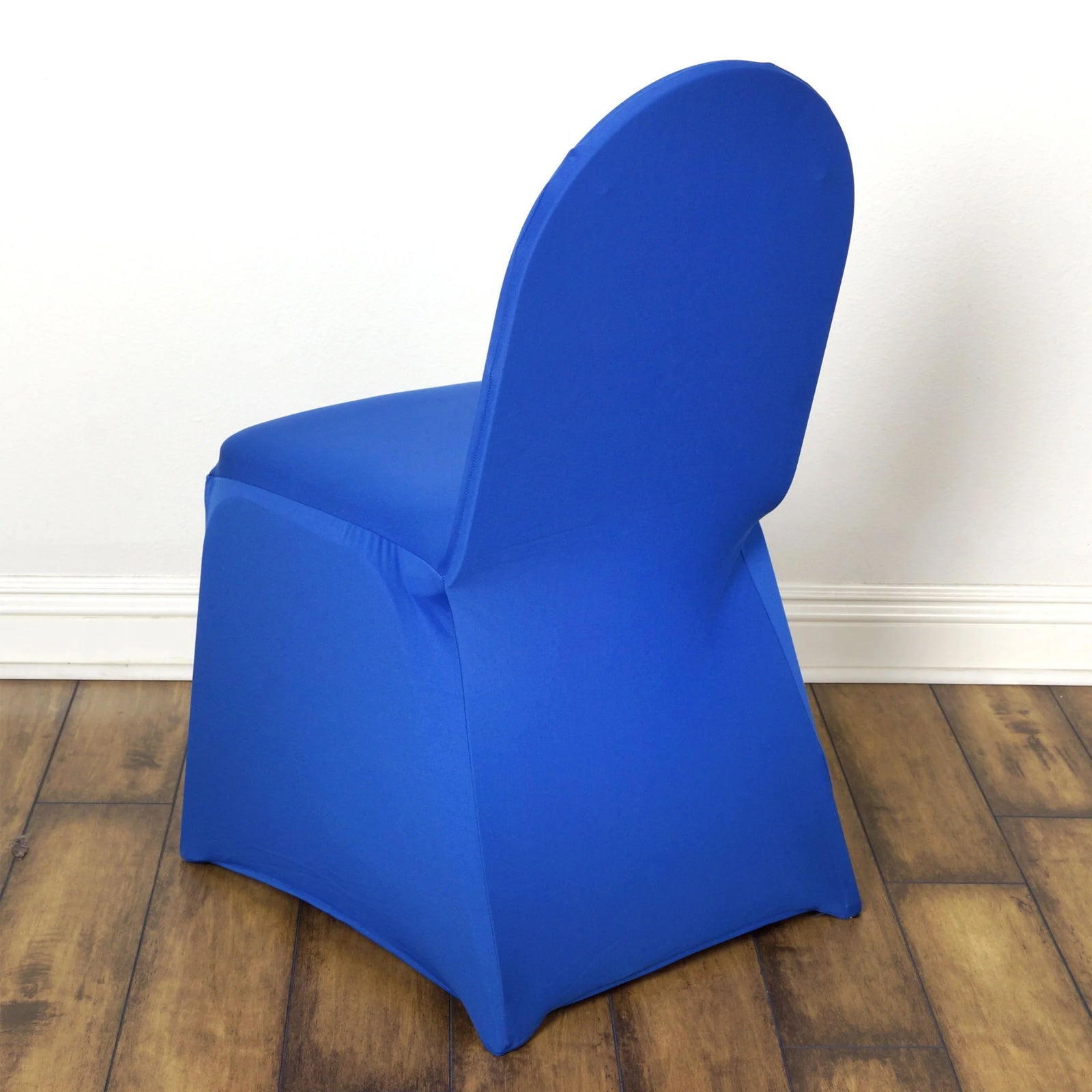 Hot Deal! 10-Piece Set of Royal Blue Spandex Stretch Slip-On Covers for Banquet Chairs - Durable & Reusable