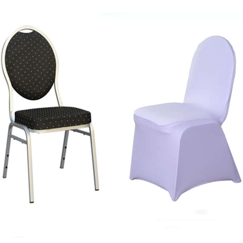Lavender Lilac Spandex Banquet Chair Cover - Stretch 160GSM Fabric, Slip-On Design