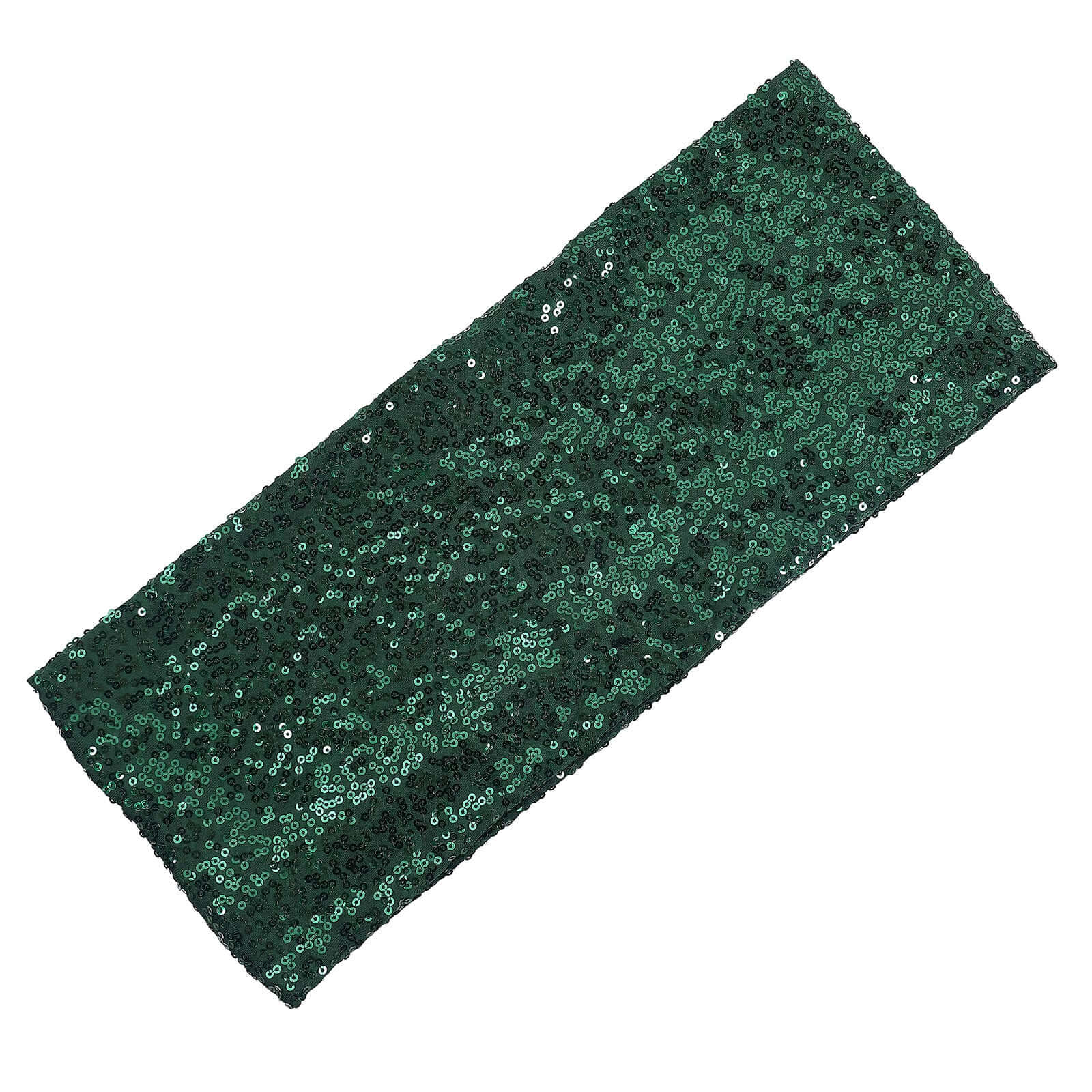Special Offer: 5-Piece Set of Hunter Emerald Green Sequin Spandex Stretch Chair Bands (6x15 Inches)