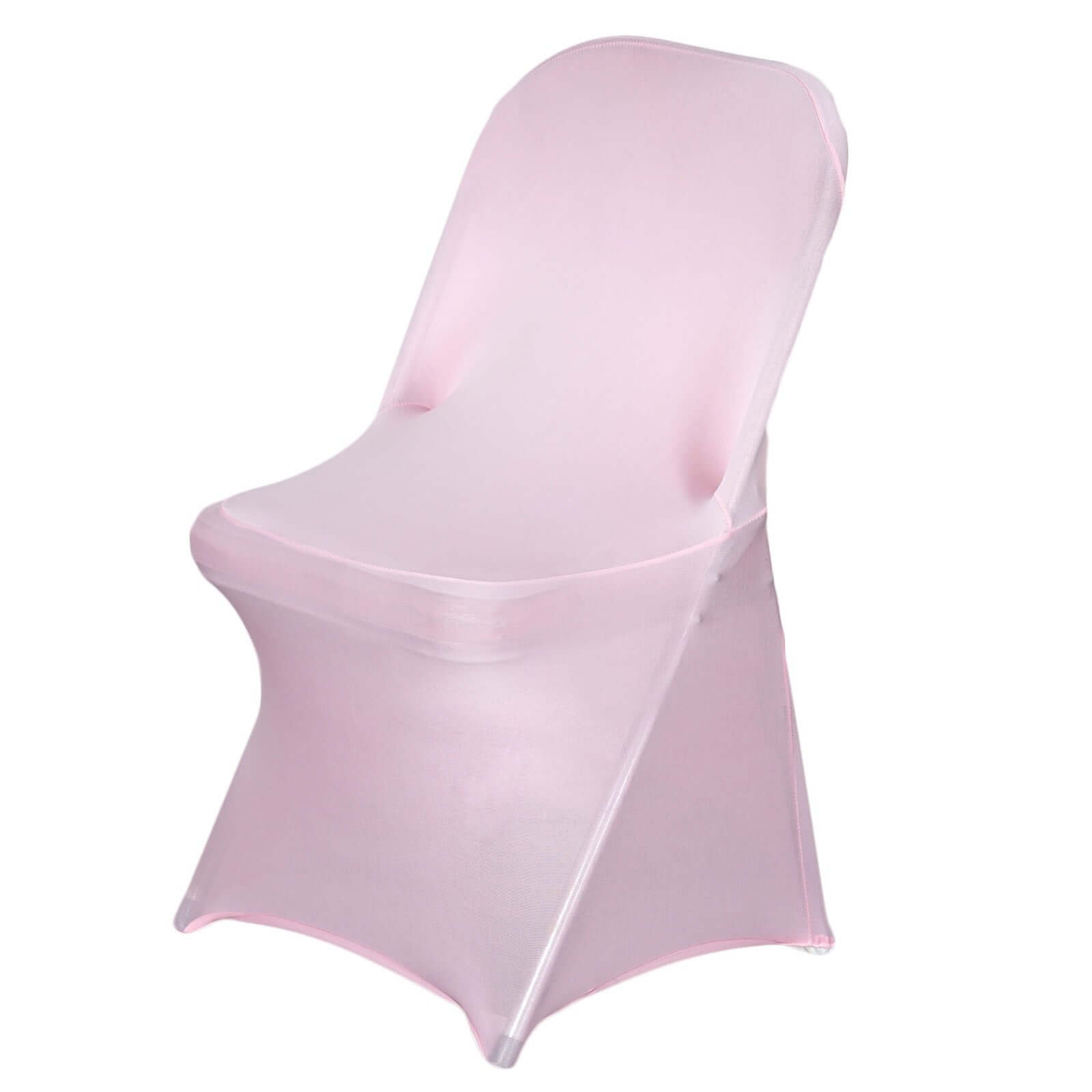 Reusable & Wrinkle-Resistant 160GSM Pink Spandex Stretch Slipcover for Folding Chairs