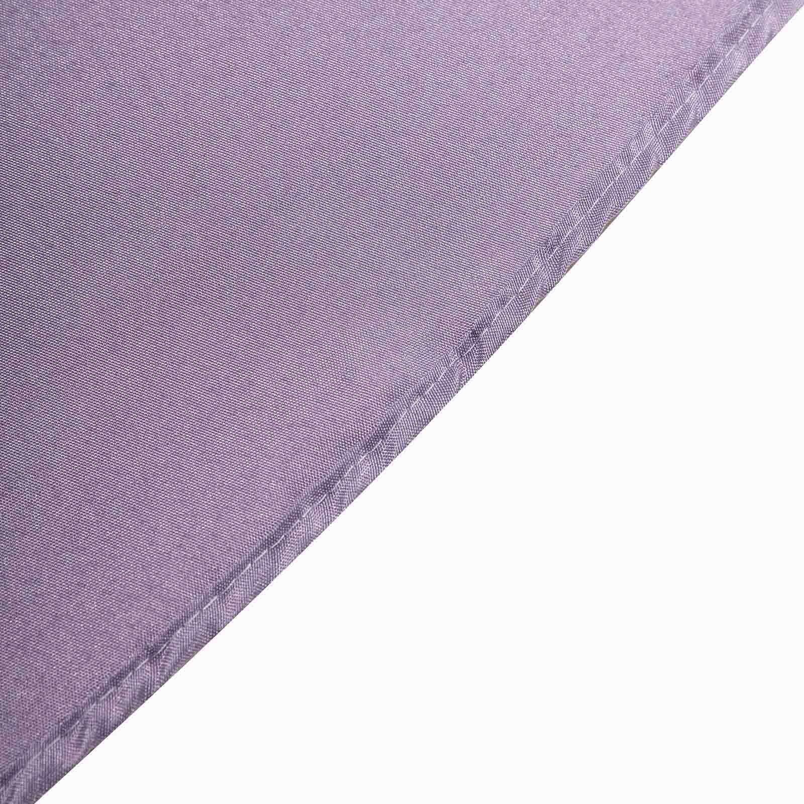 Seamless 132-Inch Round Violet Amethyst Polyester Tablecloth - Chic Table Cover