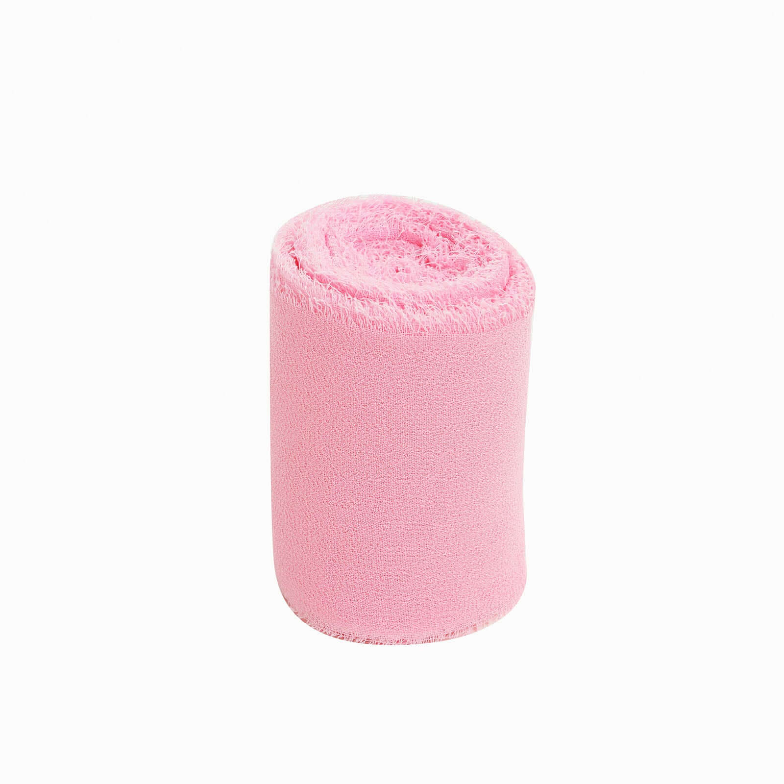 2-Pack Pink Silk-Like Chiffon Linen Ribbon Rolls for Bouquets, Wrapping, and Decor - 6 Yards Each!