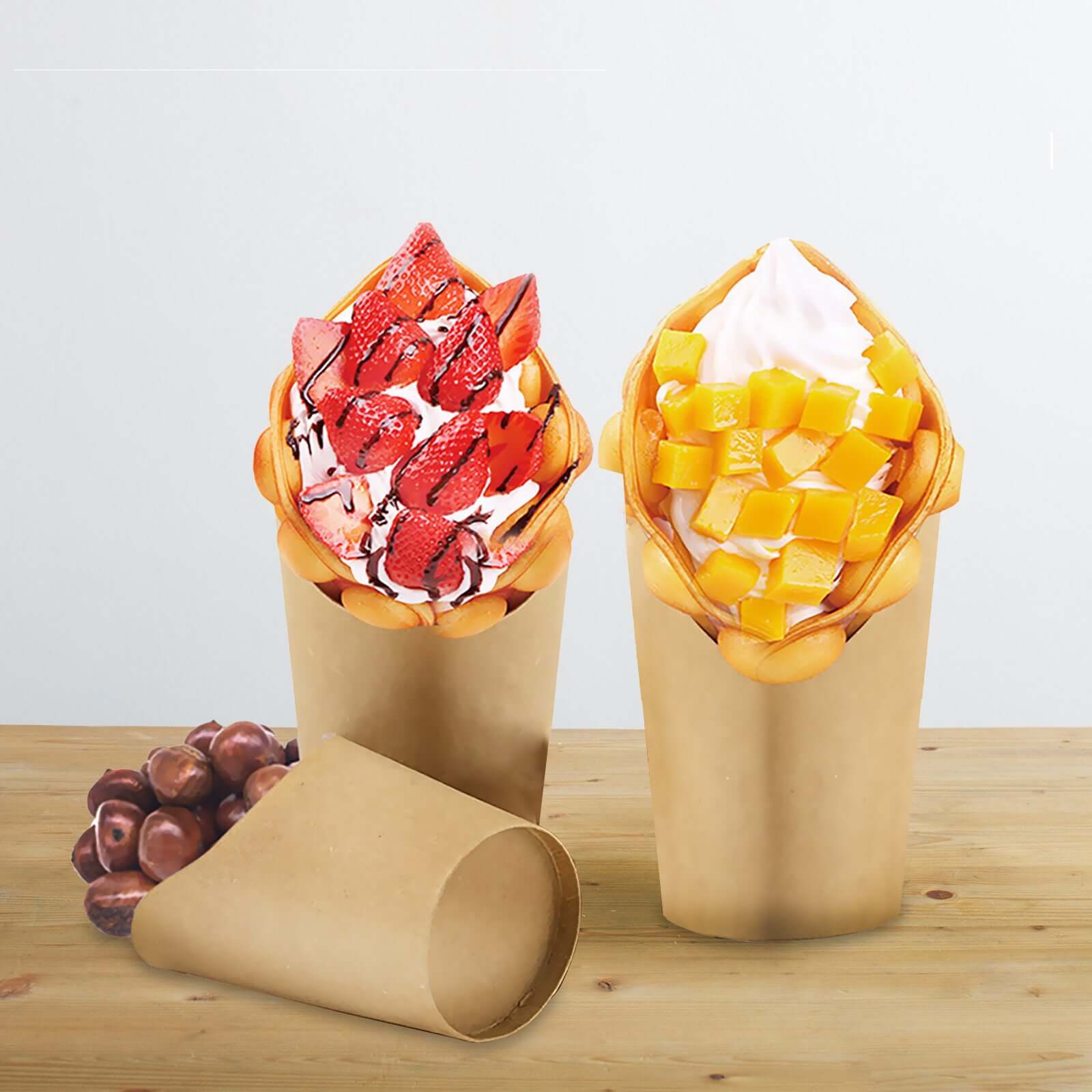 50-Pack 14oz Natural Brown Paper Popcorn Box Snack Cups - Ideal for Appetizers