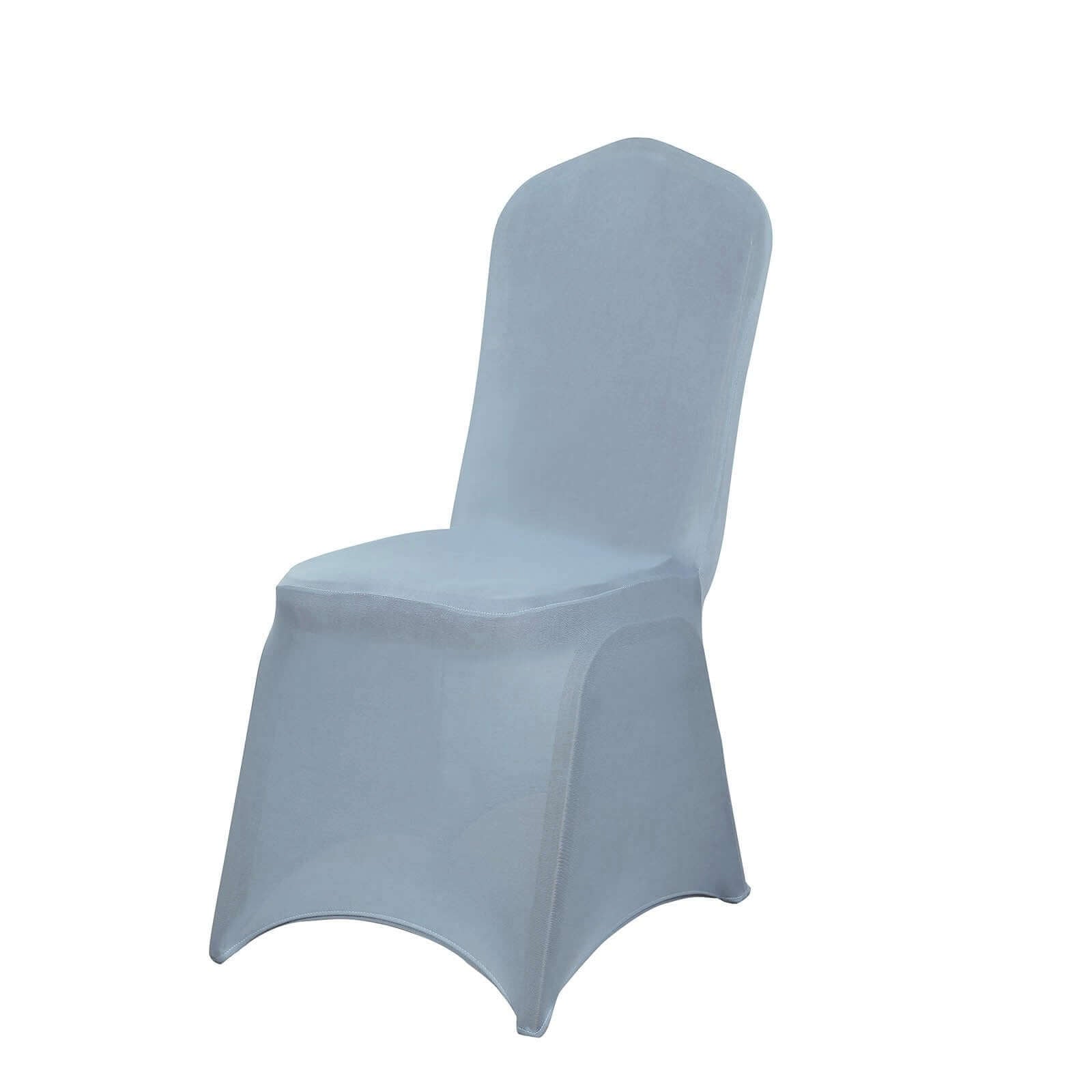 Dusty Blue Spandex Stretch Chair Cover for Banquets - 160GSM Premium Fabric