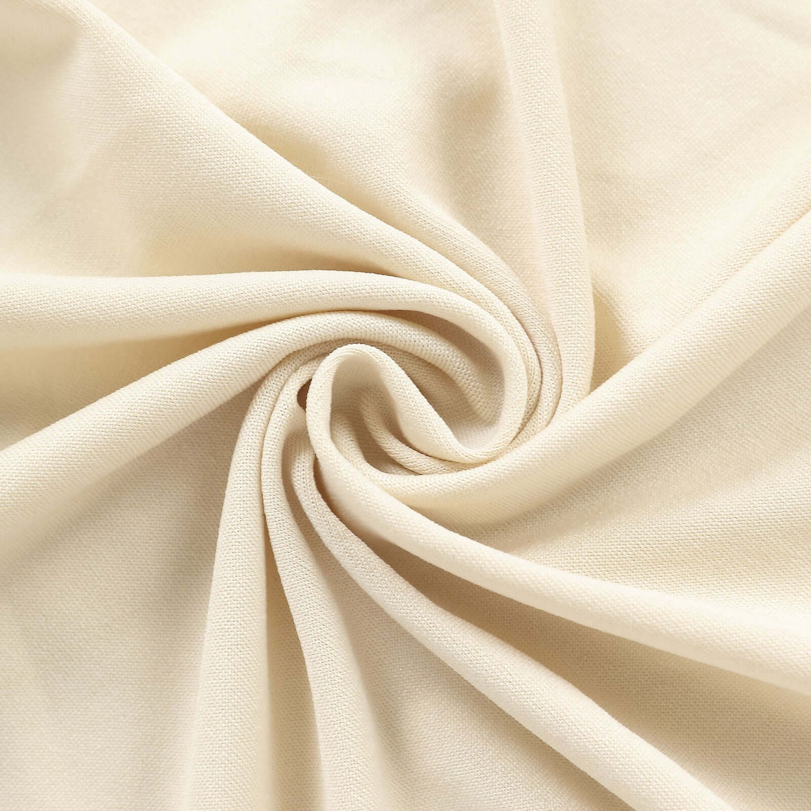 5ft Double-Sided Matte Beige Spandex Fitted Cover for Round Top Wedding Arch Stand