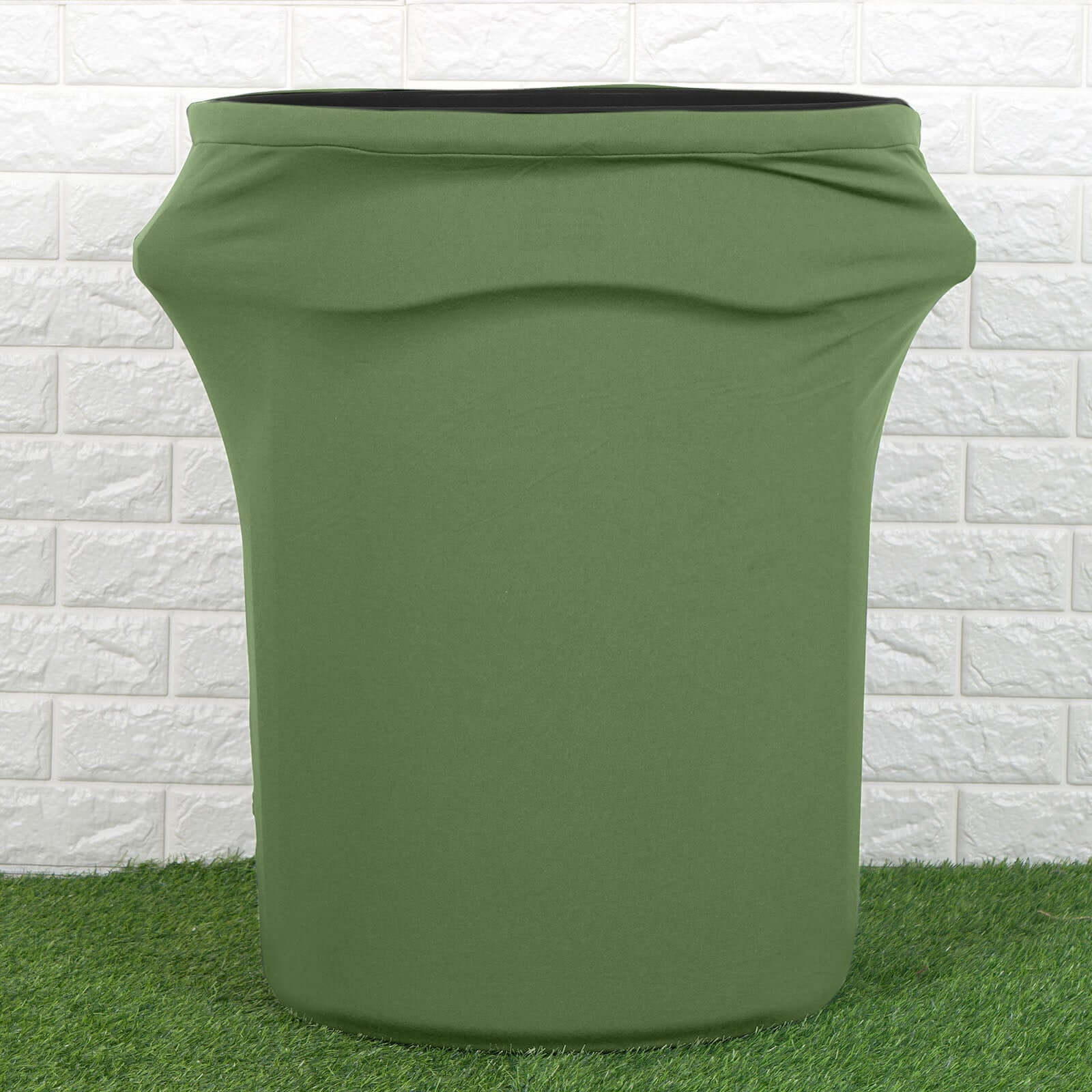 Amazing Green 41 - 50 Gallons Round Stretch Spandex Trash Bin Container Cover