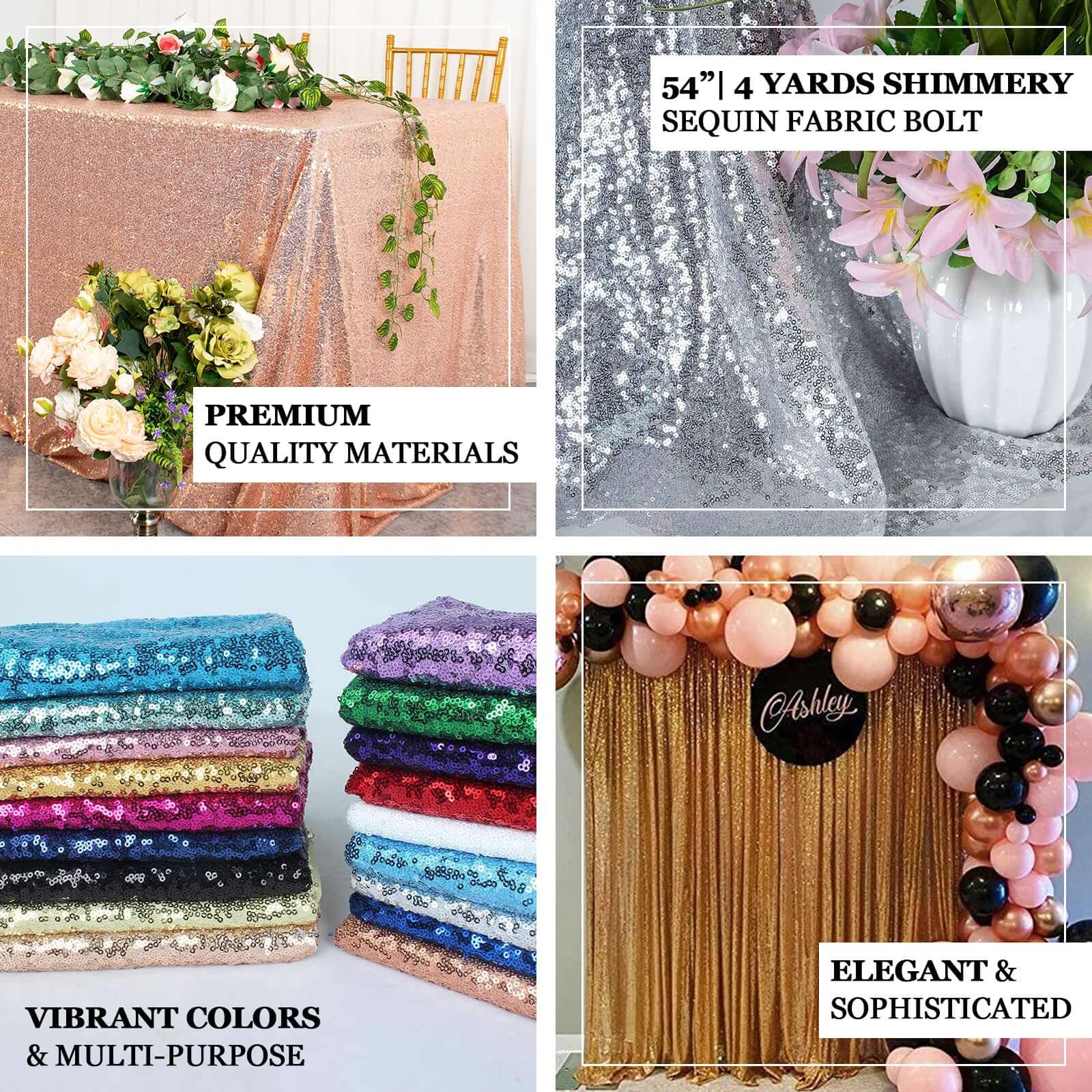 Hot Sale! 54-Inch Wide, 4-Yard Pink Sequin Fabric Roll for DIY Crafts